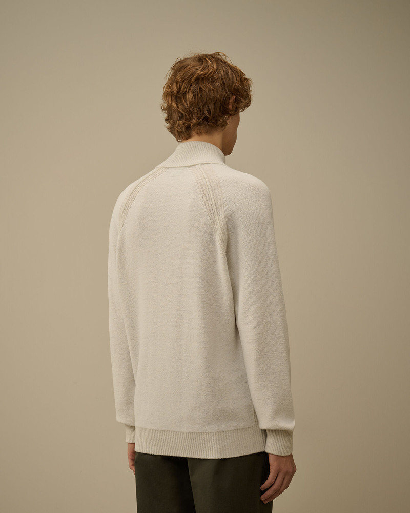 Fleece Knit Half Zip Lens Sweater 4