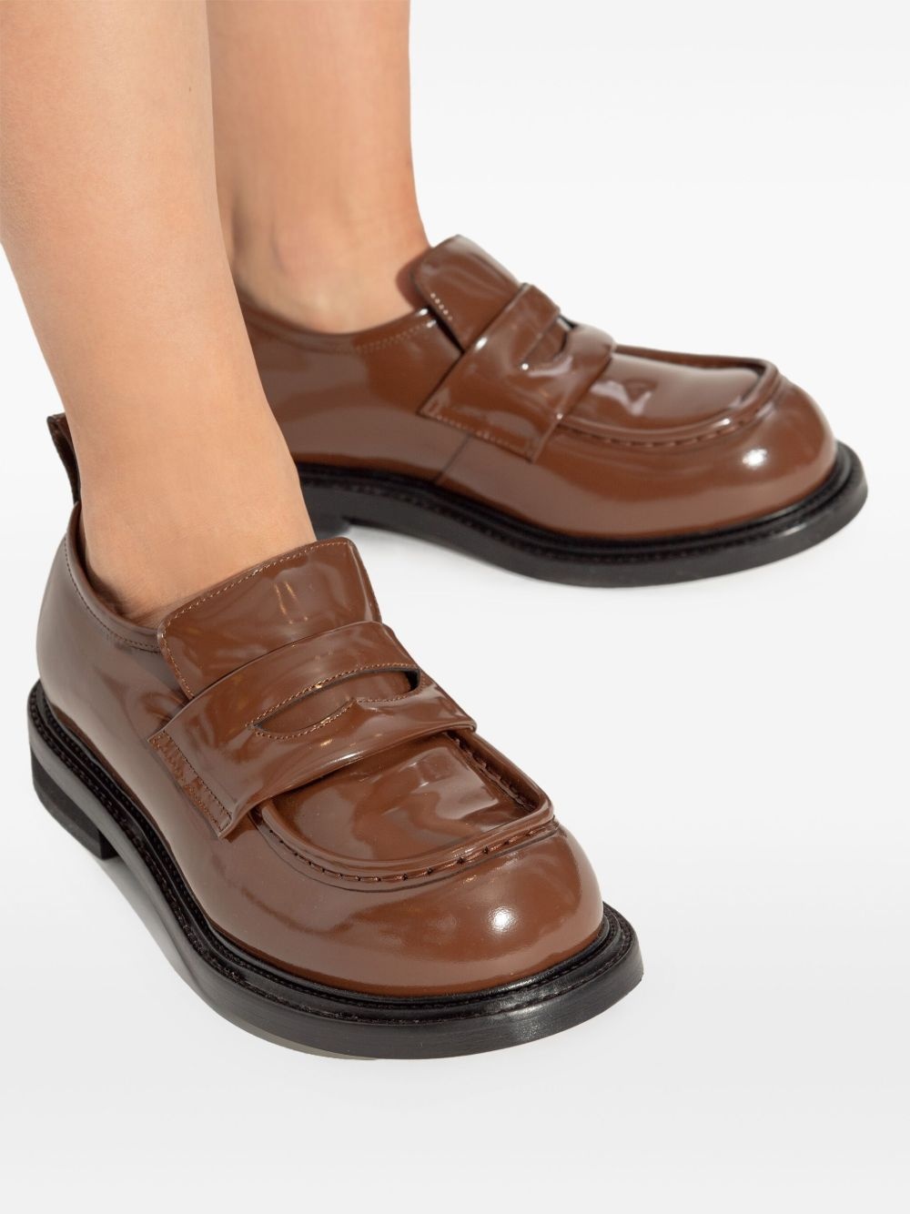 patent-leather loafers - 6