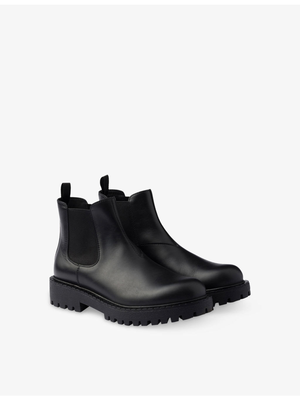 Lug Tread Leather Chelsea Boots - 3