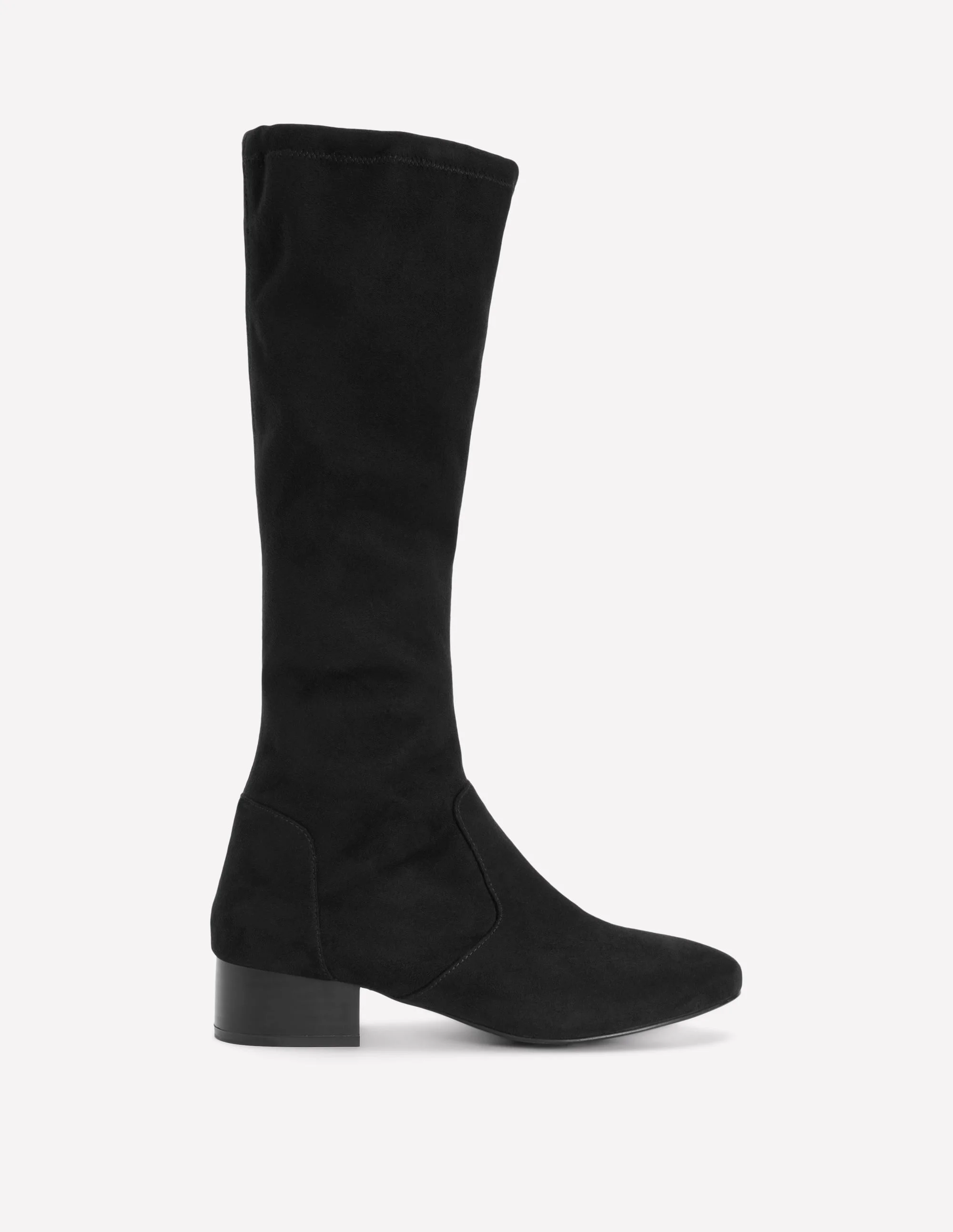 Flat Stretch Boots-Black - 1