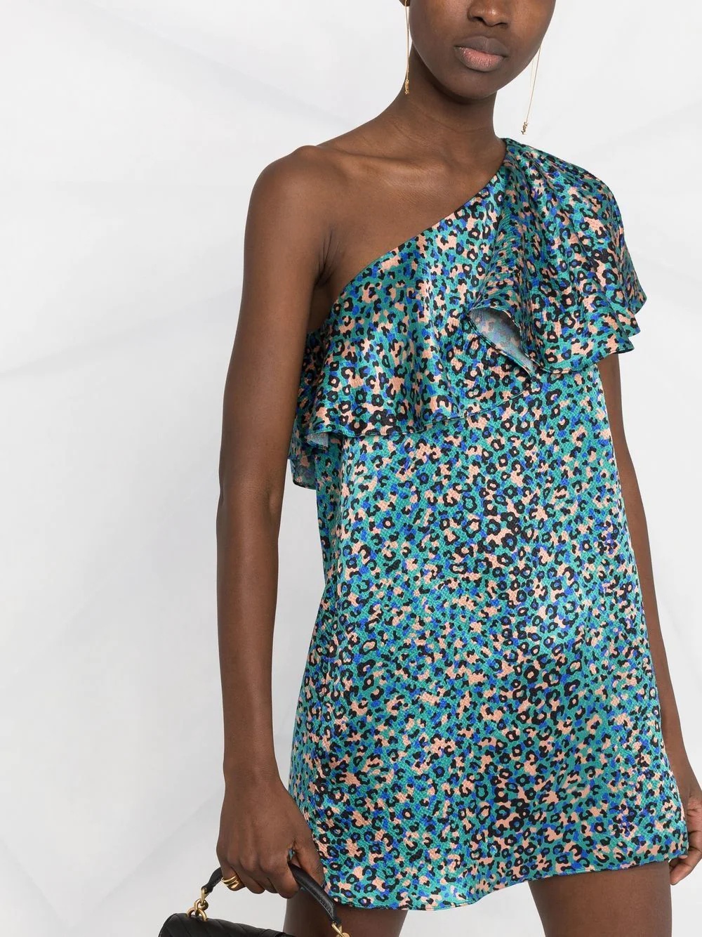 leopard-print one-shoulder dress - 7