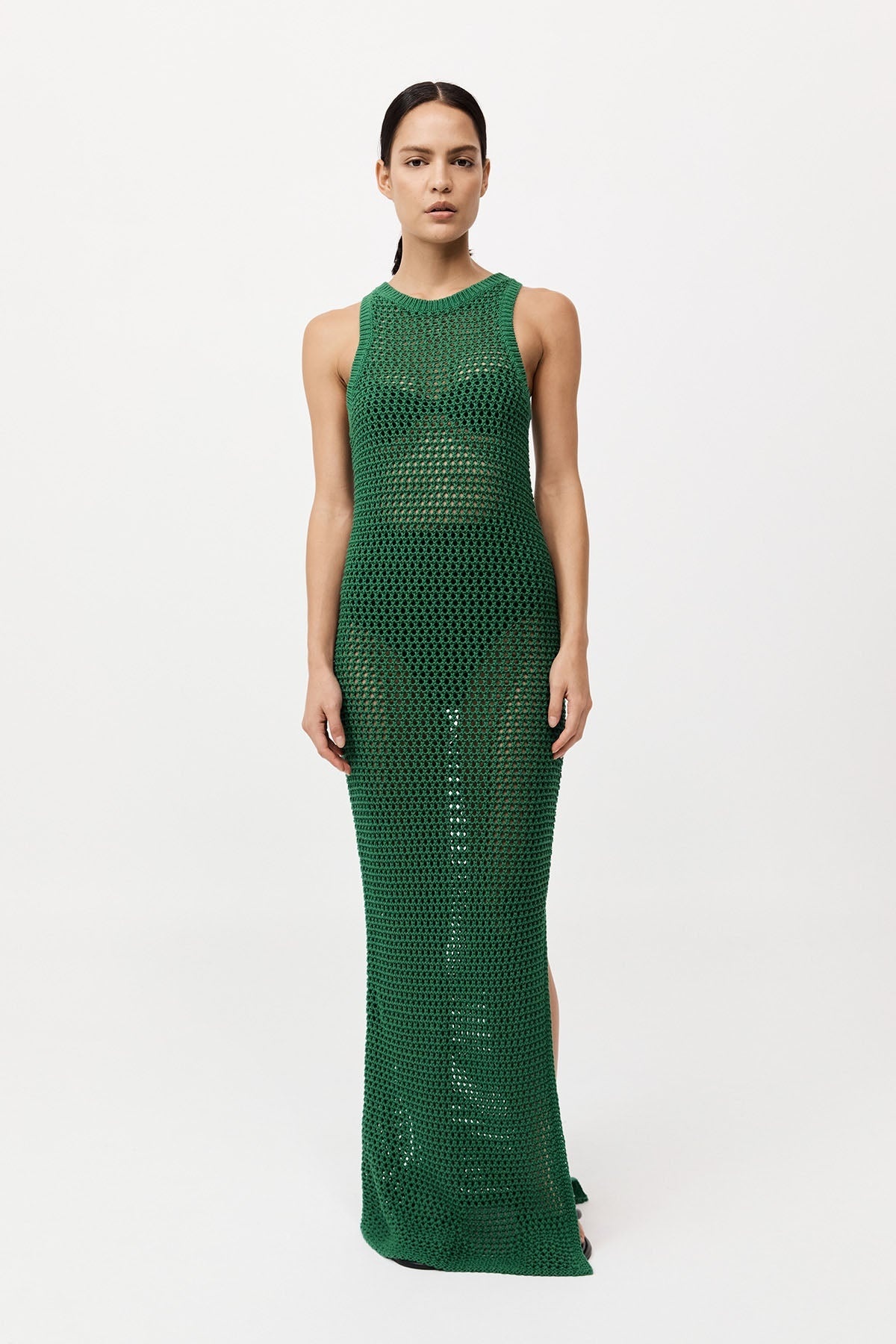 Cotton Crochet Dress - Verde - 2