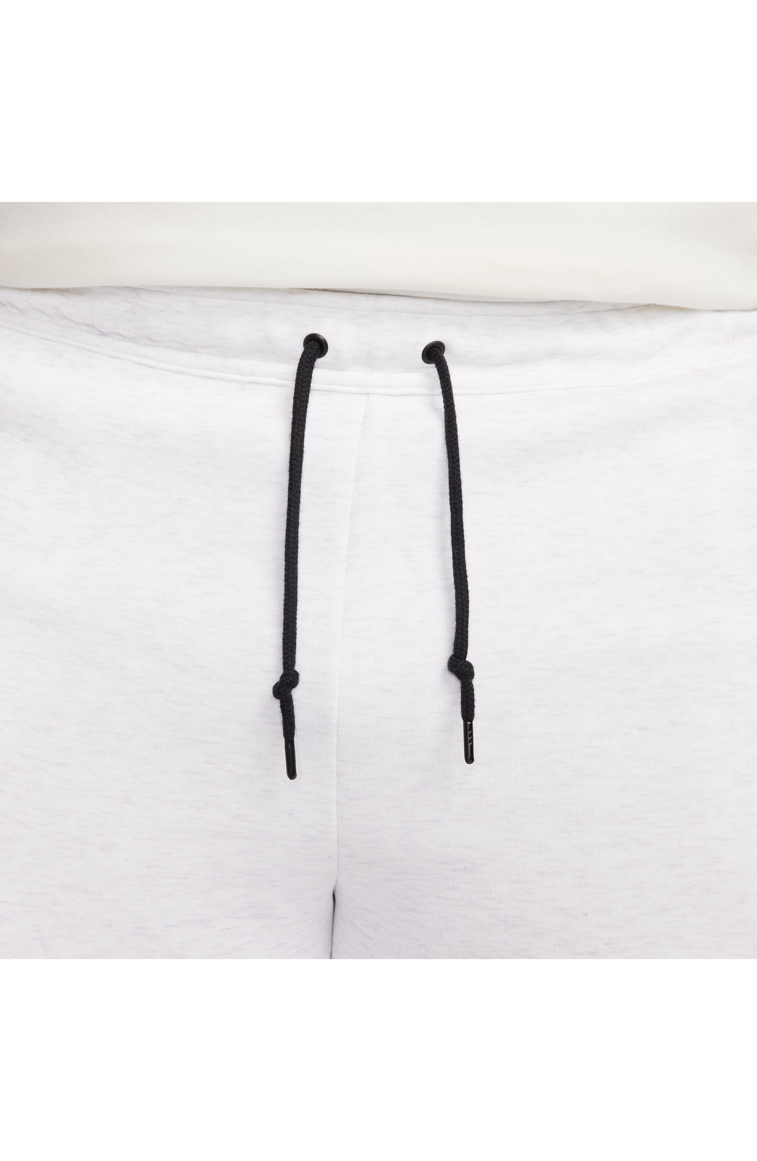 Nike Tech Fleece Sweat Shorts in Birch Heather/Black at Nordstrom - 6