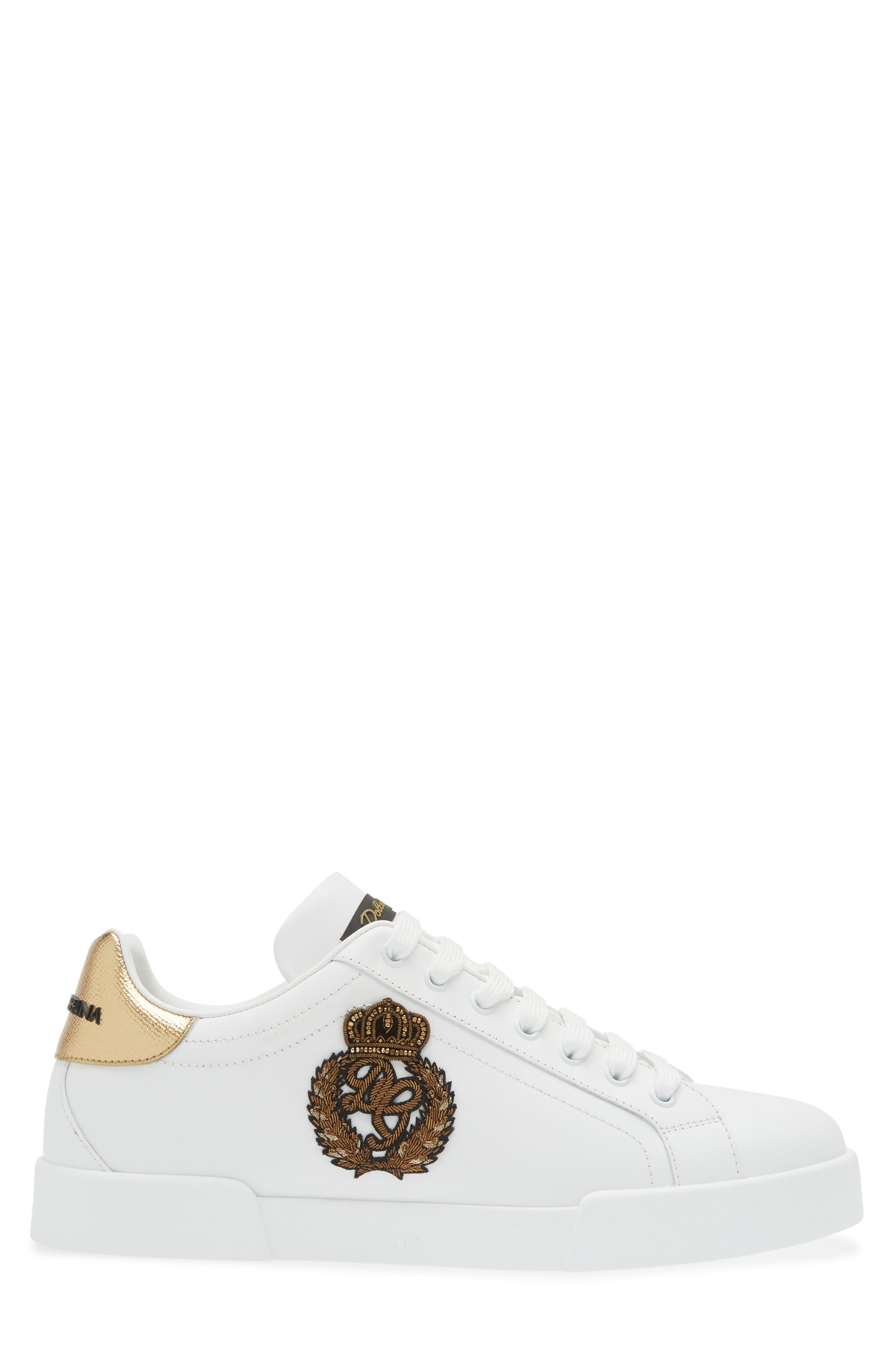 Dolce&Gabbana Portofino Crest Sneaker in White at Nordstrom - 3