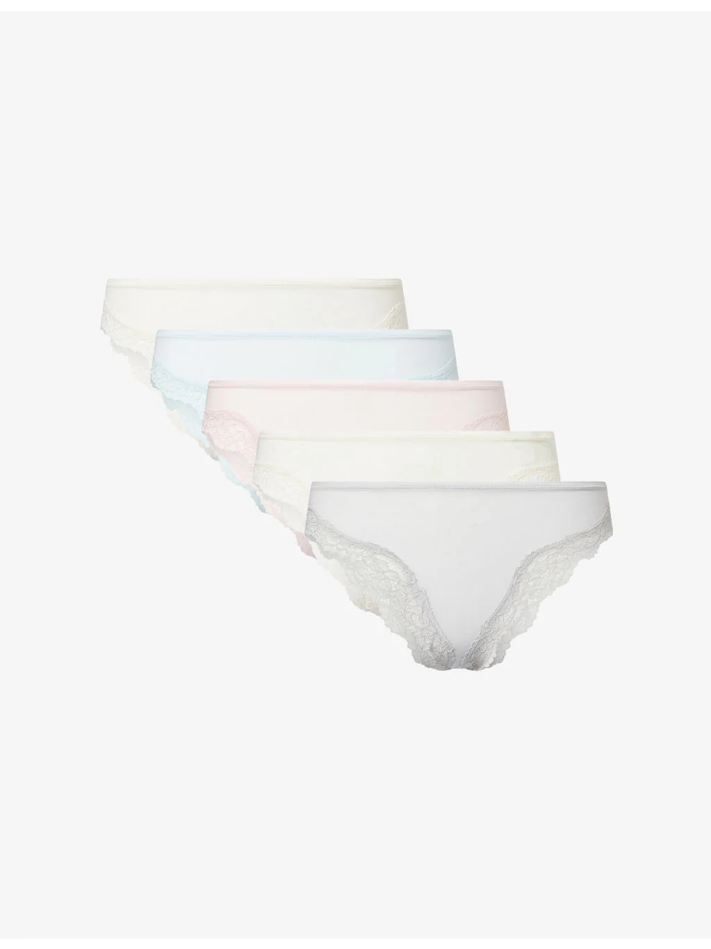 Fits Everybody Lace-Trim Pack of Four Tanga Briefs - 1