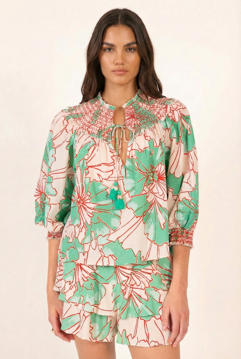 Blouse Ysee - Green Petal 1