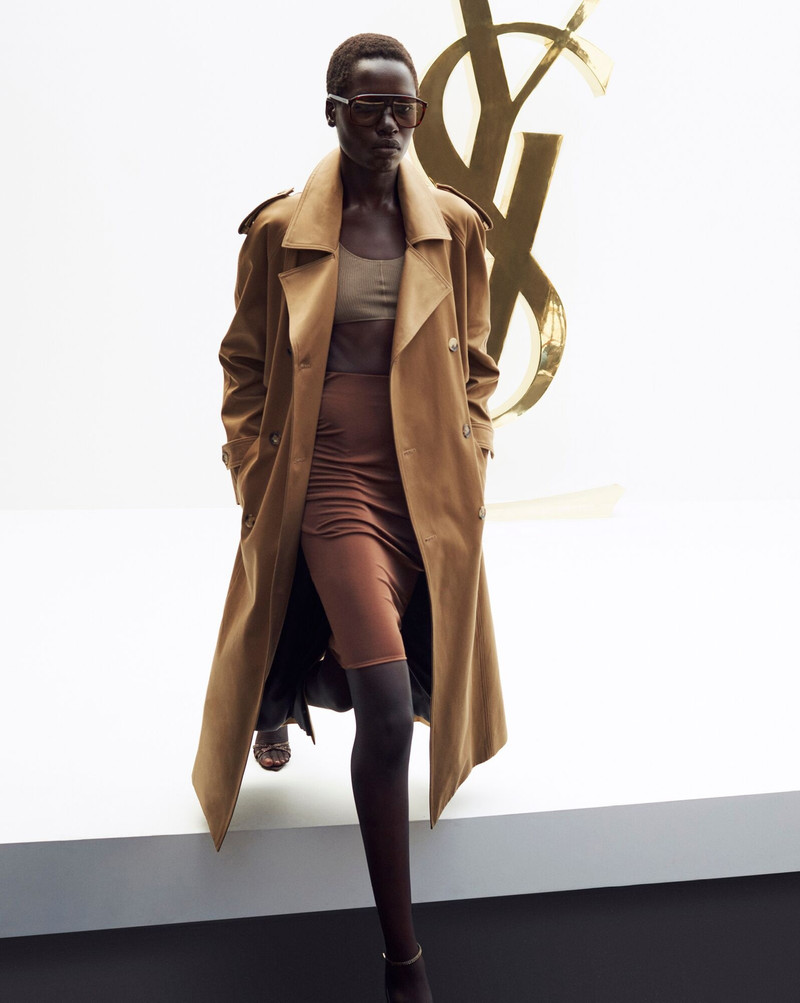 SAINT LAURENT trench coat in gabardine outlook
