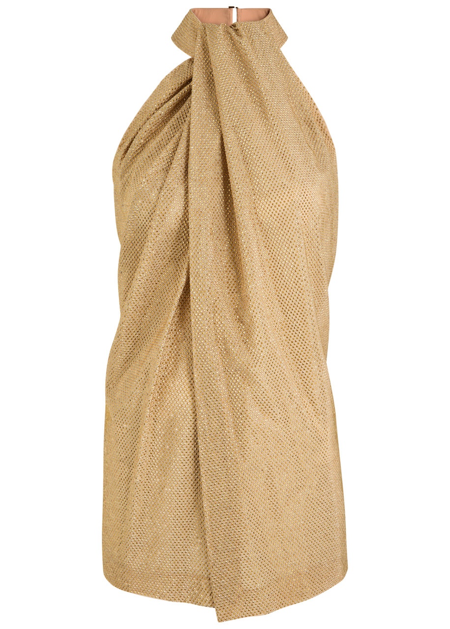 Stella Mccartney Stud-embellished Silk-georgette top - 1
