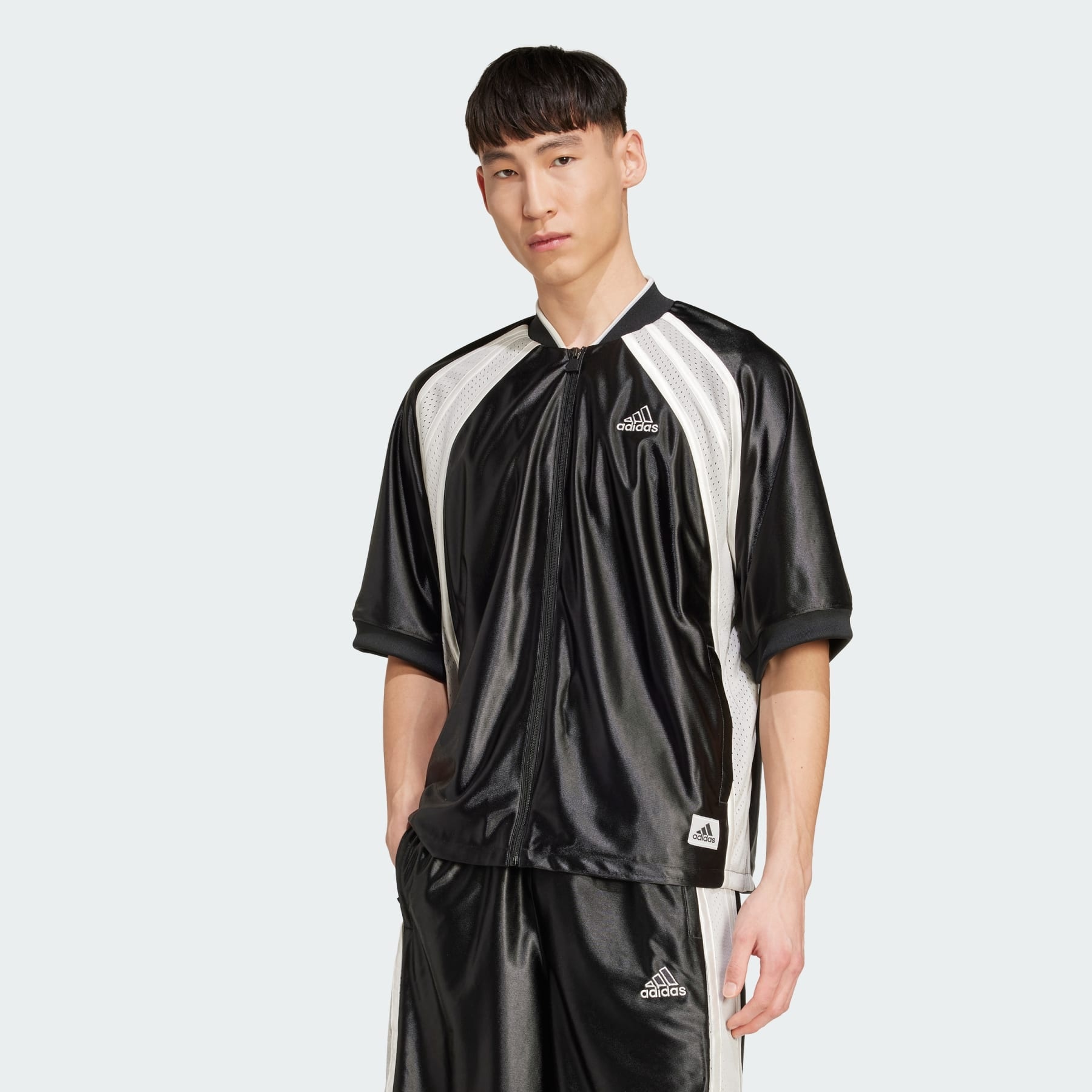 Cut Line Short Sleeve Track Top - 2