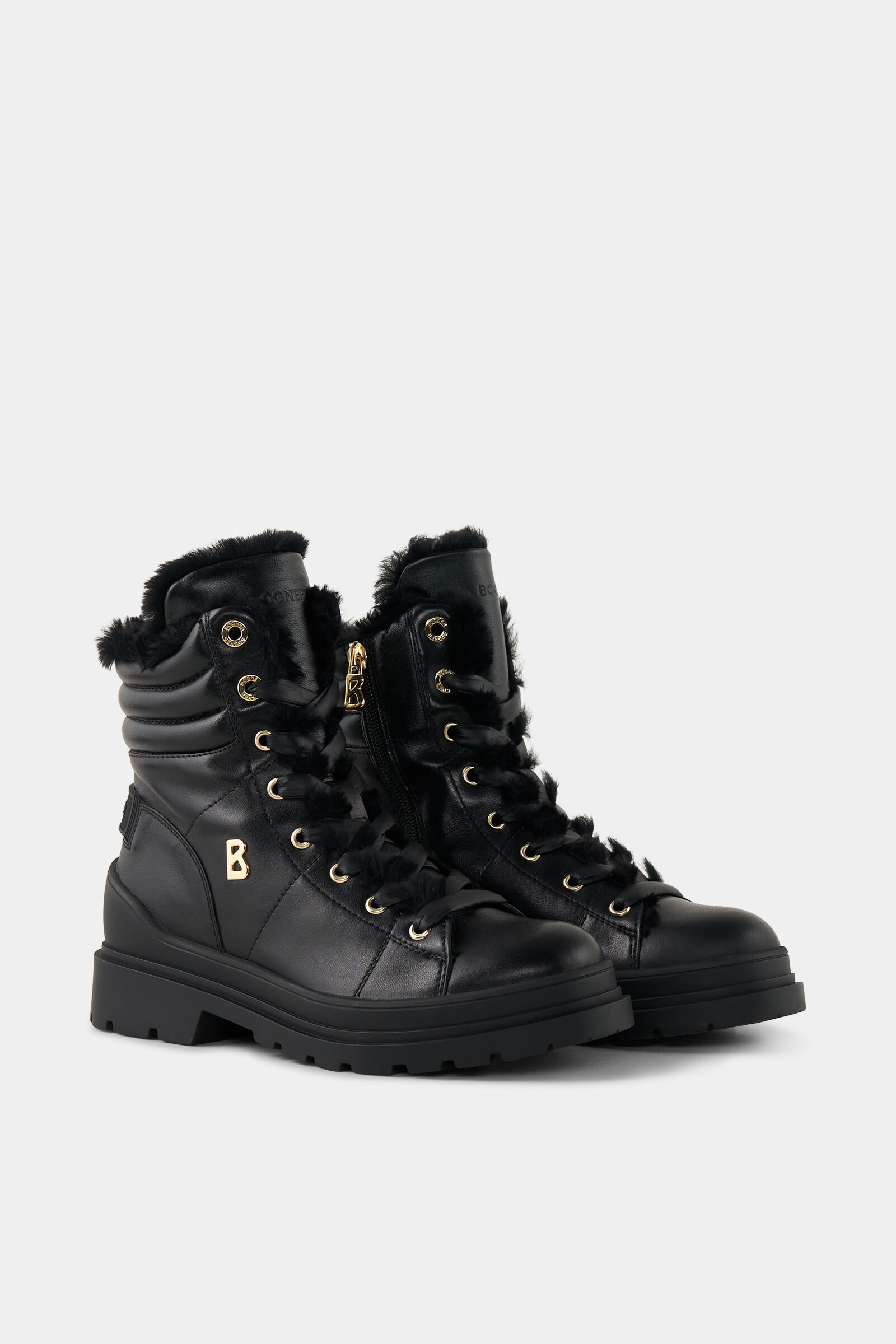 Mid boots St.Moritz with spikes in Black - 4
