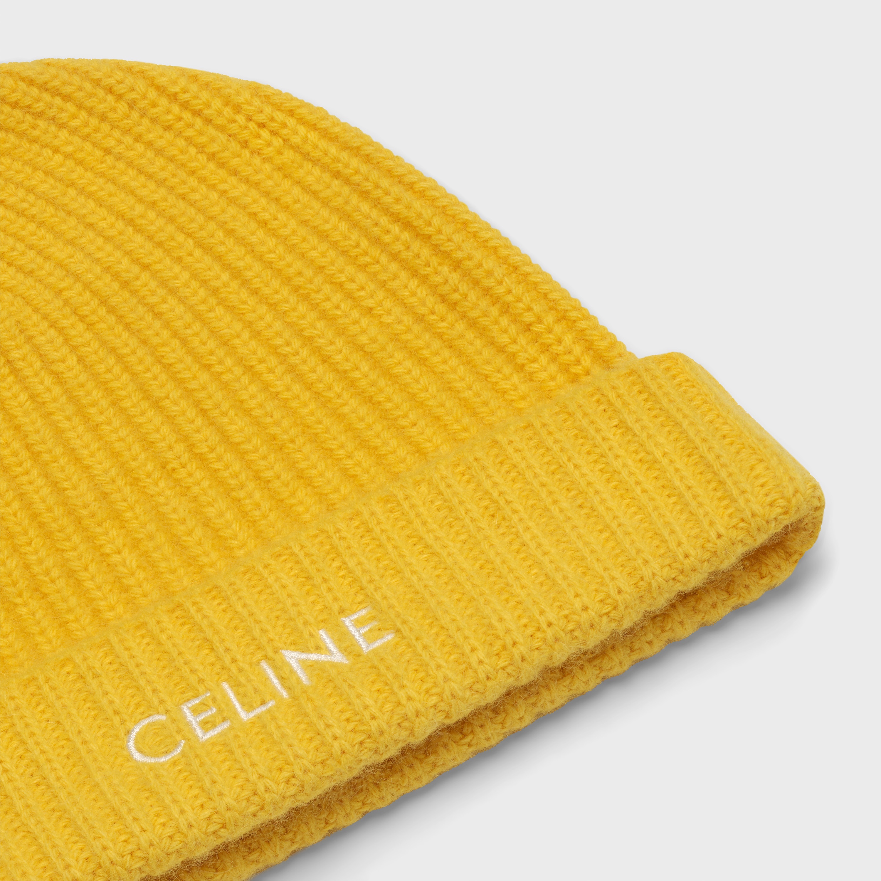 CELINE-EMBROIDERED BEANIE IN WOOL AND ANGORA - 3