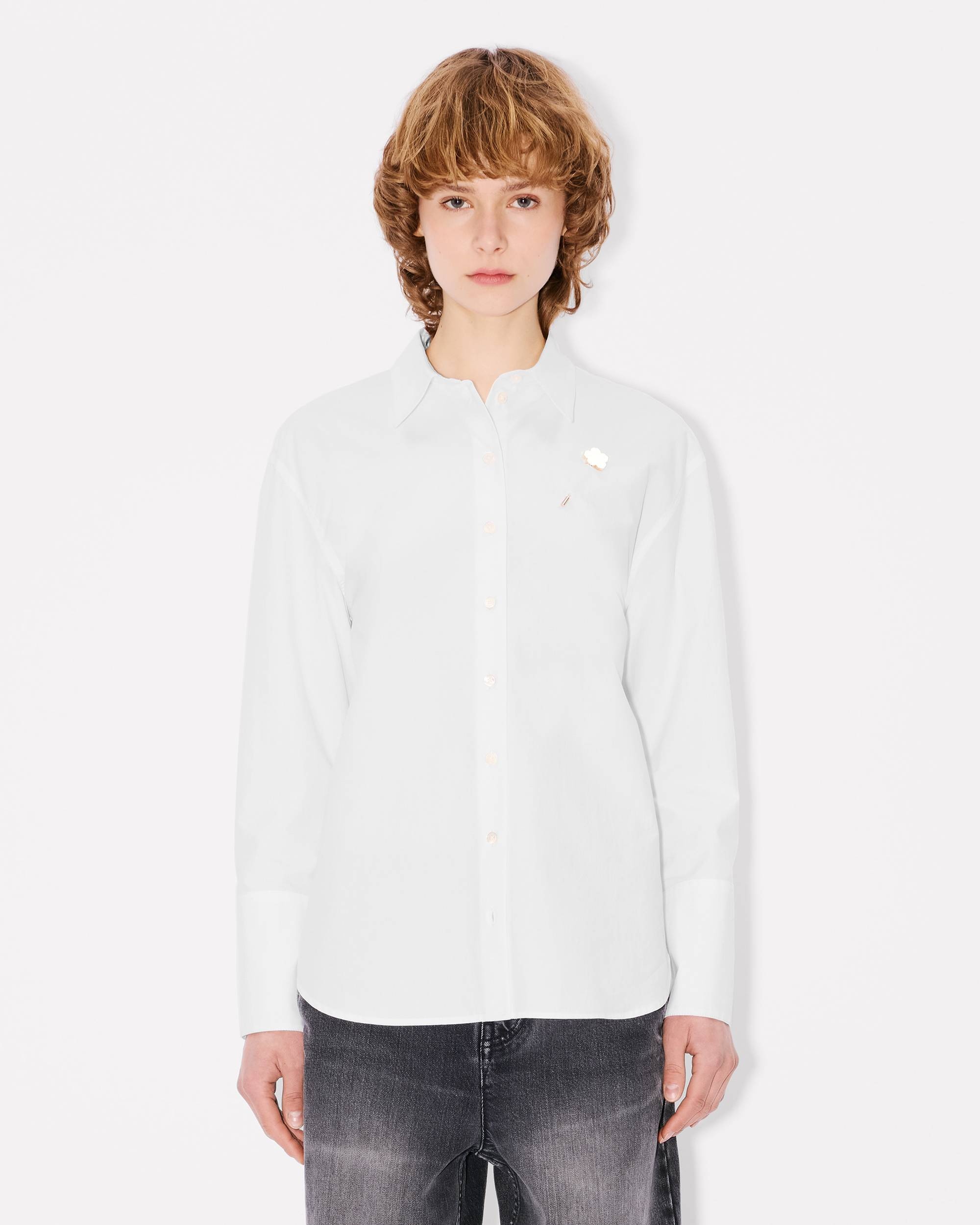 'Boke Flower' pin shirt in cotton poplin - 3
