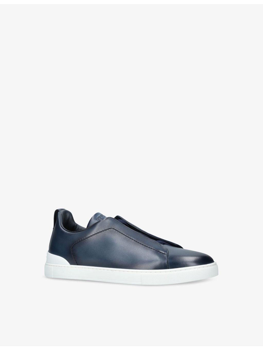 Triple-Stitch Low-Top Leather Trainers - 3