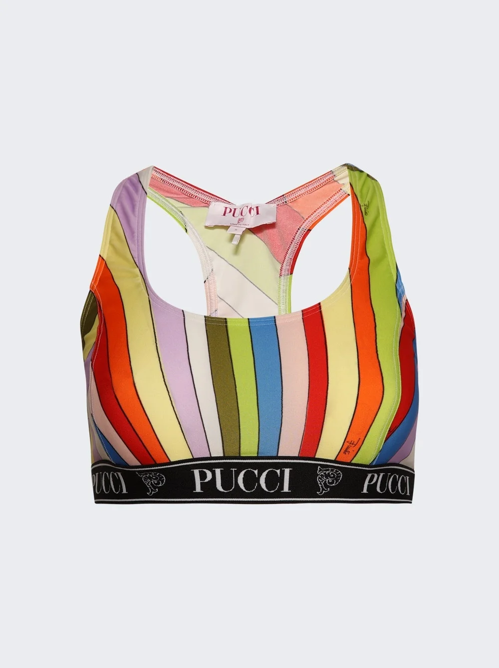 Abstract-print Bra Top Multicolor - 1