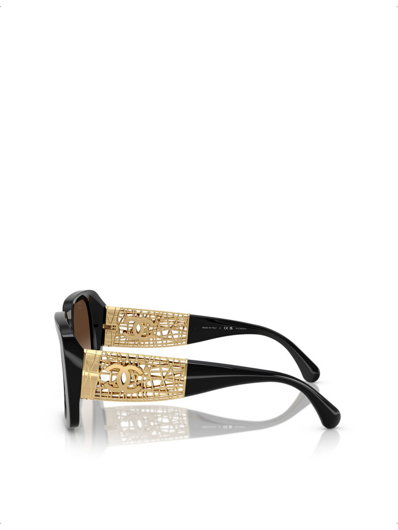 CH5532 Polarised Square-Frame Acetate Sunglasses 3
