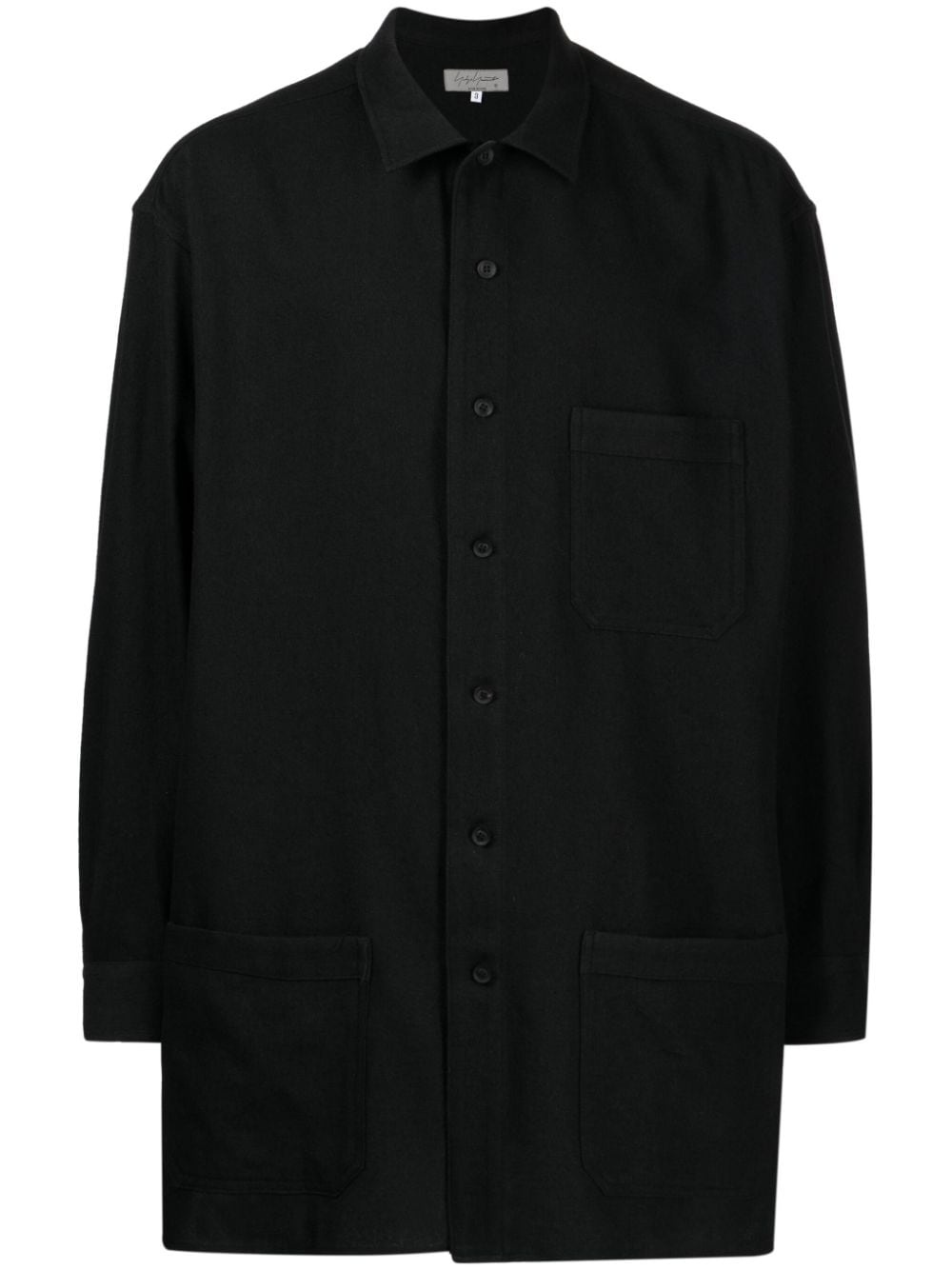 patch-pocket button-down shirt - 1