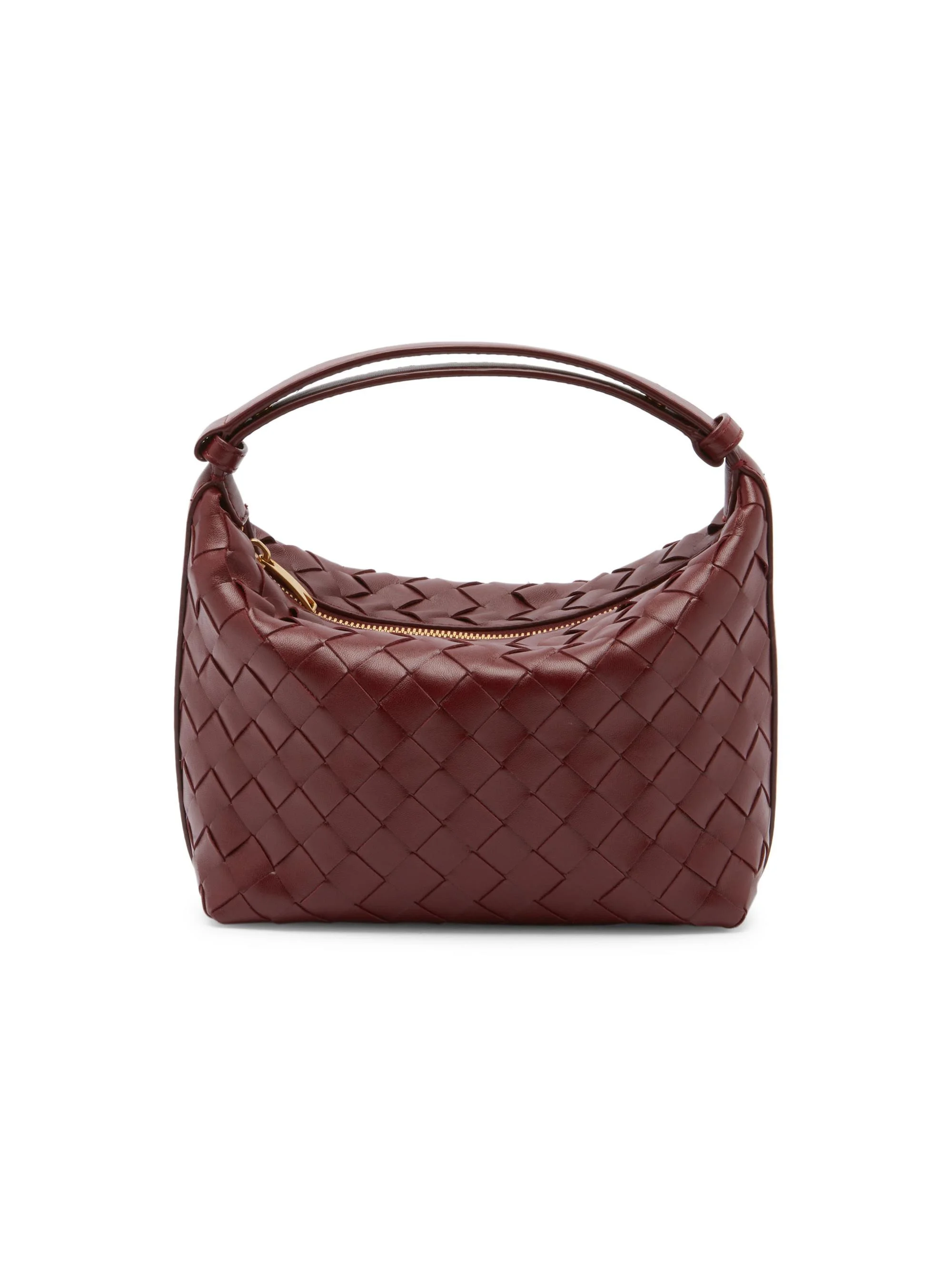 Women's Mini Wallace Leather Top-Handle Bag - Barolo - 1