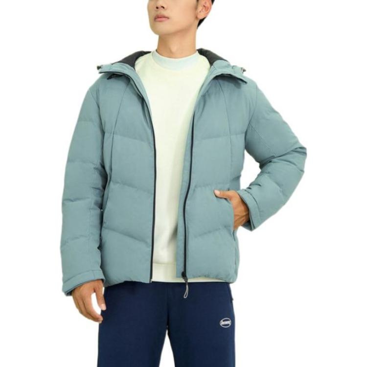 Li-Ning Logo Print Warm Down Jacket 'Blue' AYMR017-6 - 3