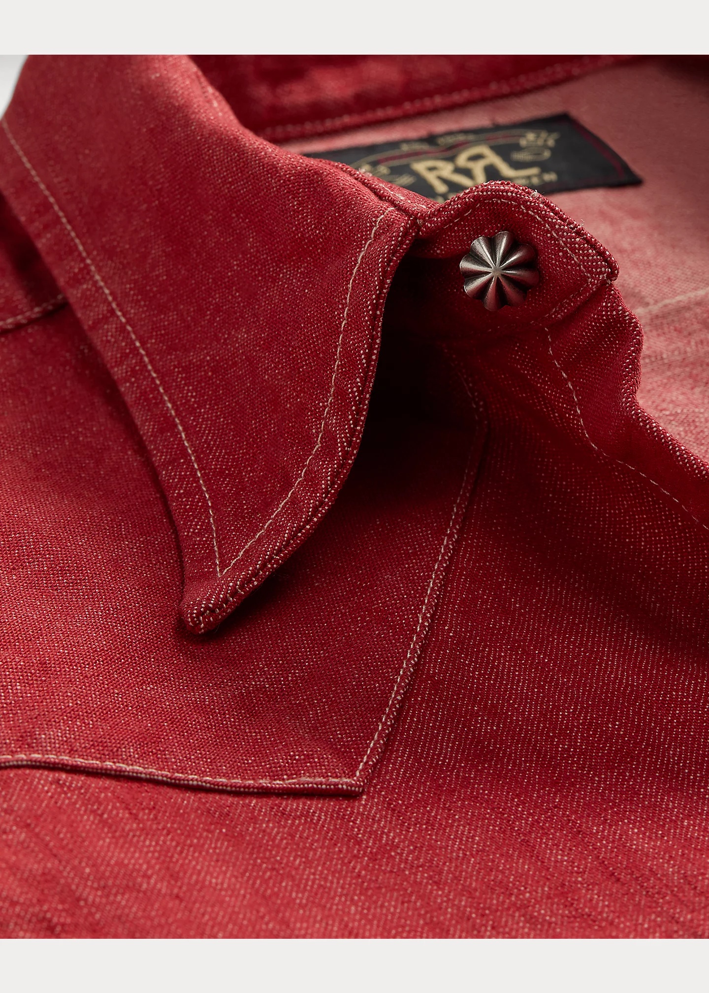Slim Fit Denim Western Shirt - 3