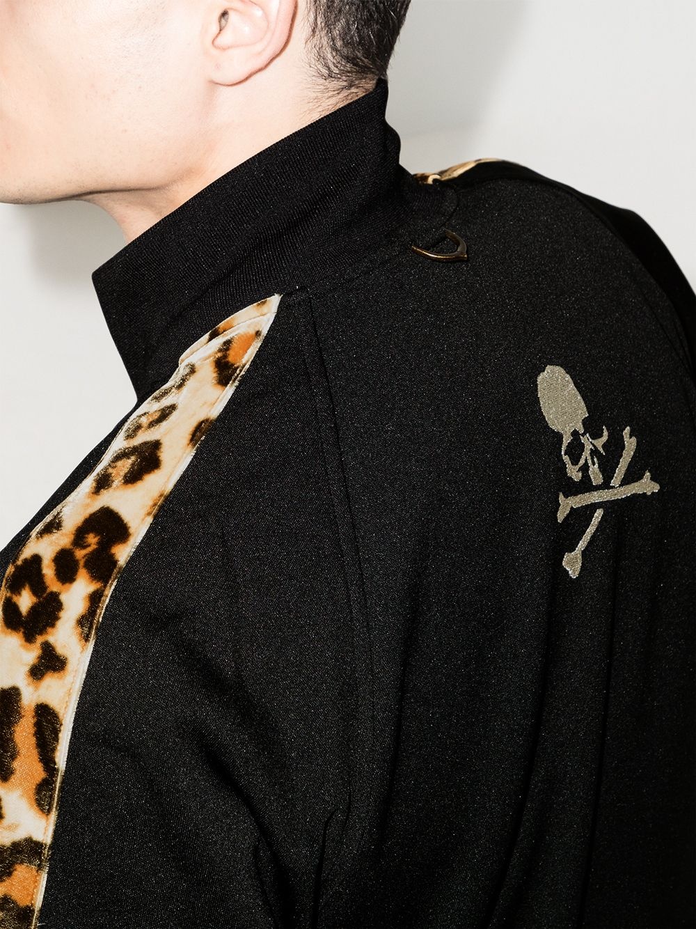 leopard band zipped jacket - 4