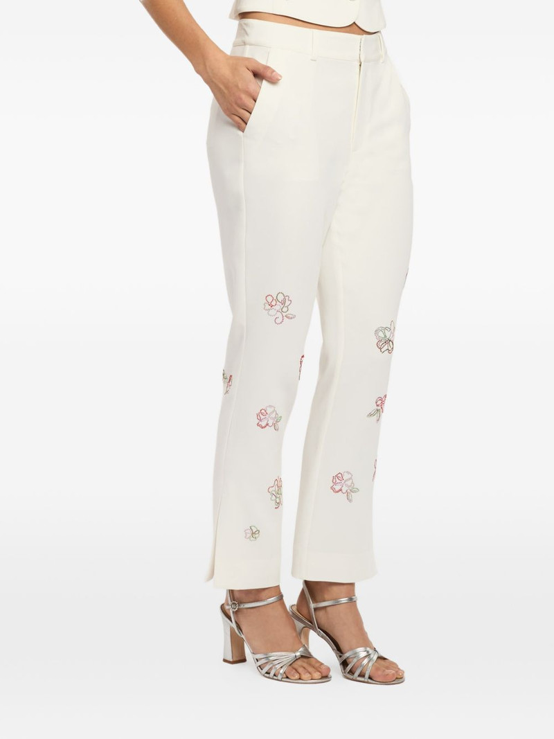 Kerry floral-detail cropped trousers 3