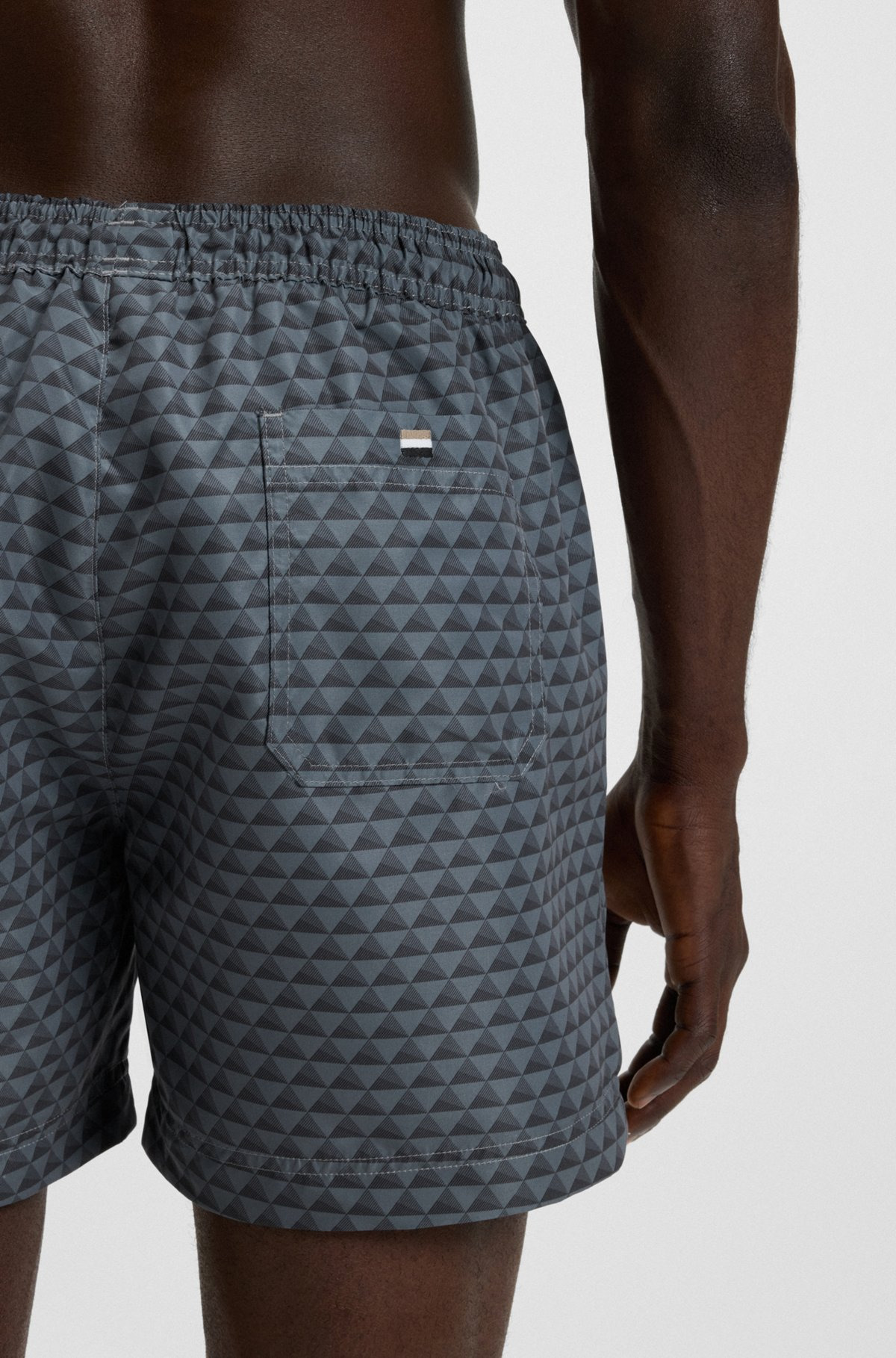 DRAWSTRING-WAIST SWIM SHORTS WITH ALL-OVER PRINT - 3