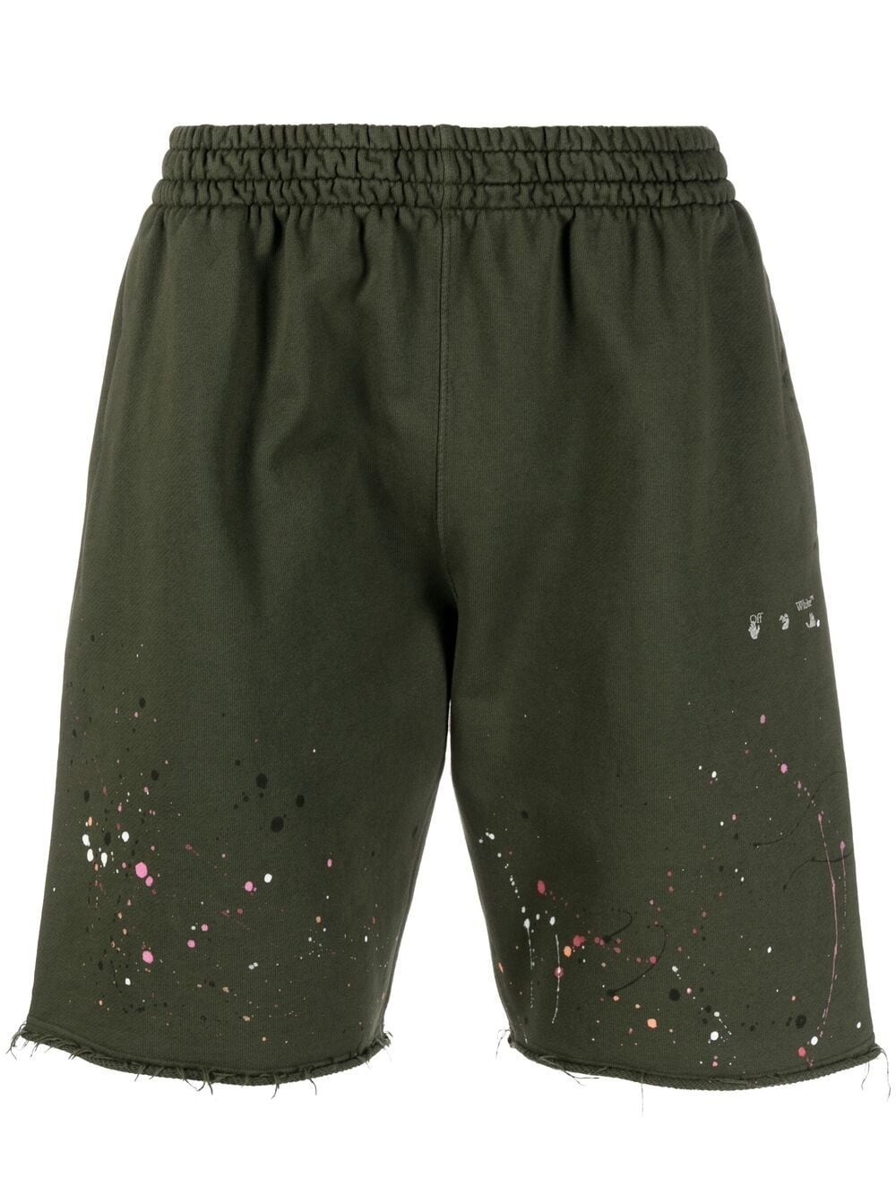 Vintage paint splatter sweat shorts - 1