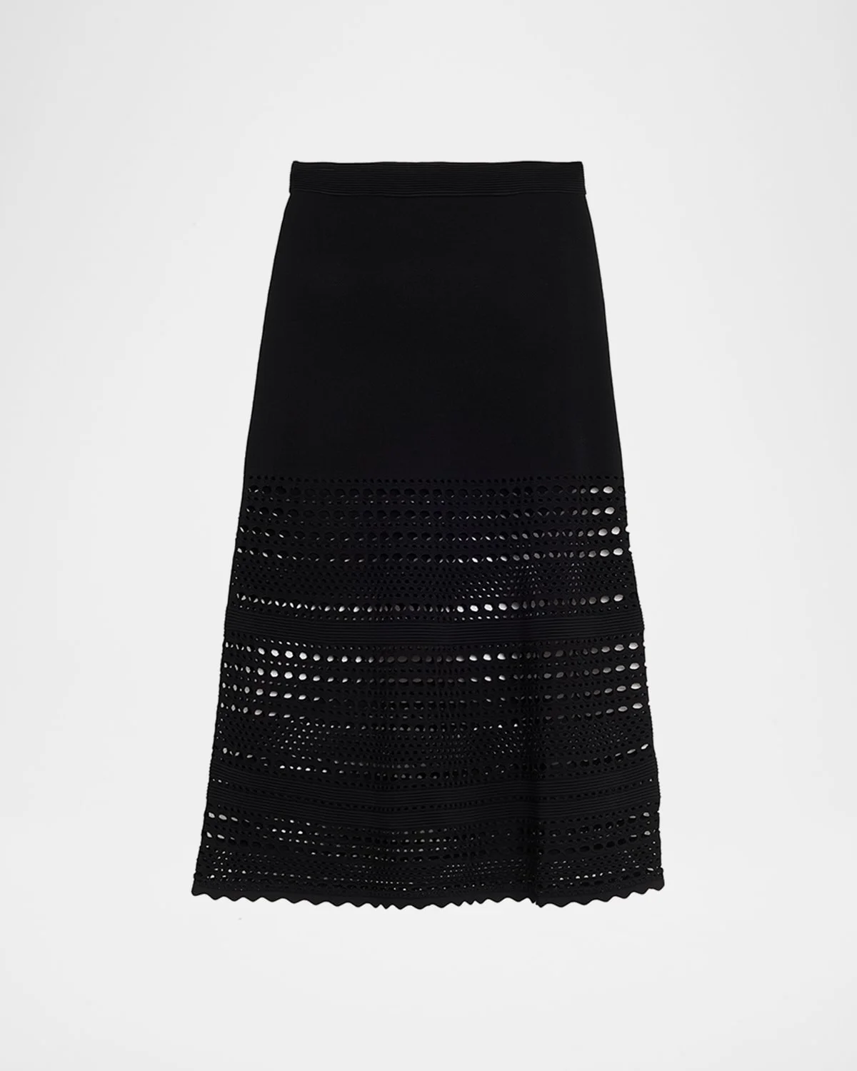 Westly Open-Stitch Midi Skirt - 1