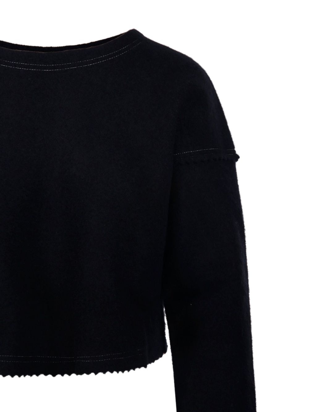 scalloped-edge crop top - 4