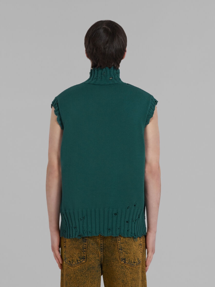 GREEN COTTON VEST - 3