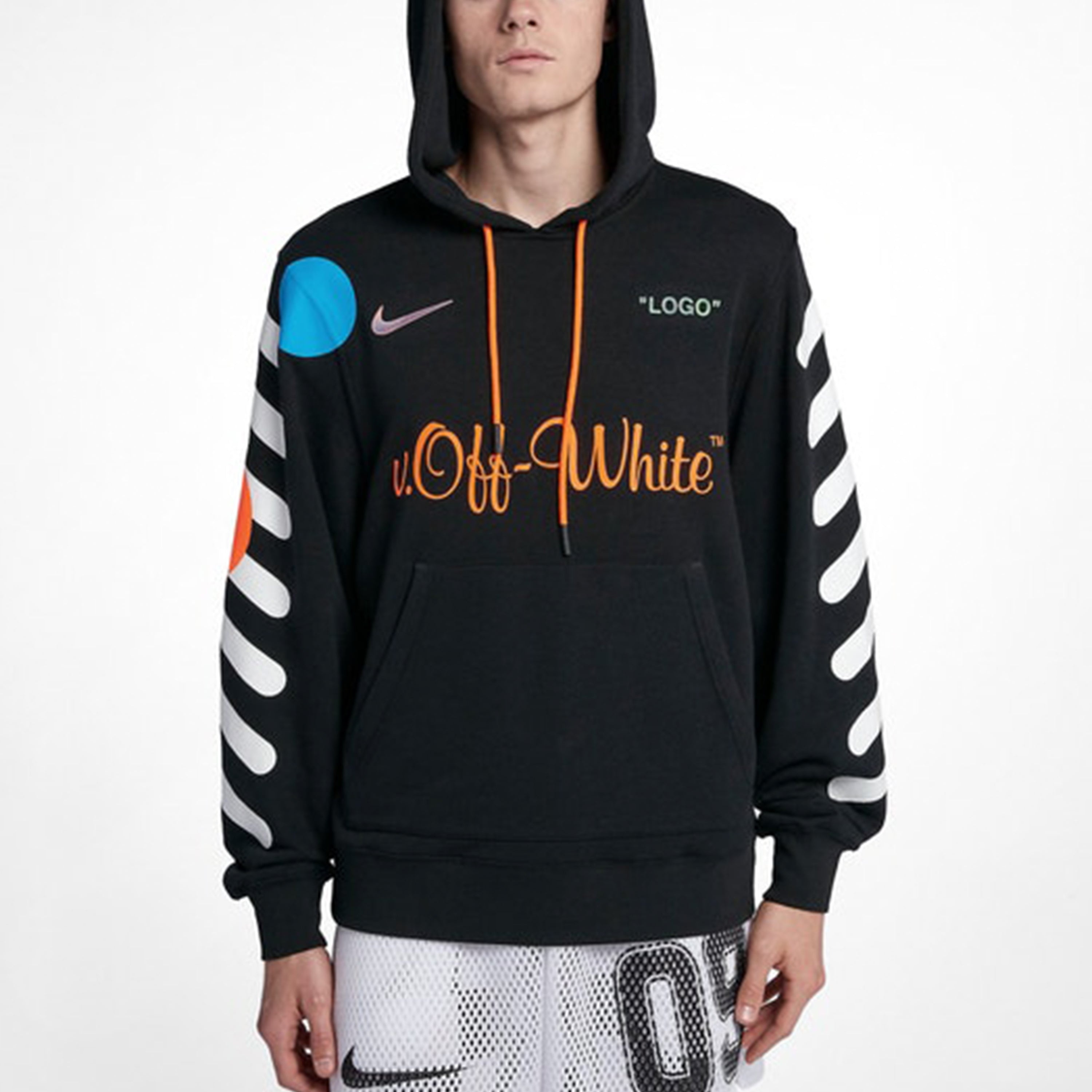 Nike x Off-White Hoodie 'Black Total Orange' AA3257-010 - 3