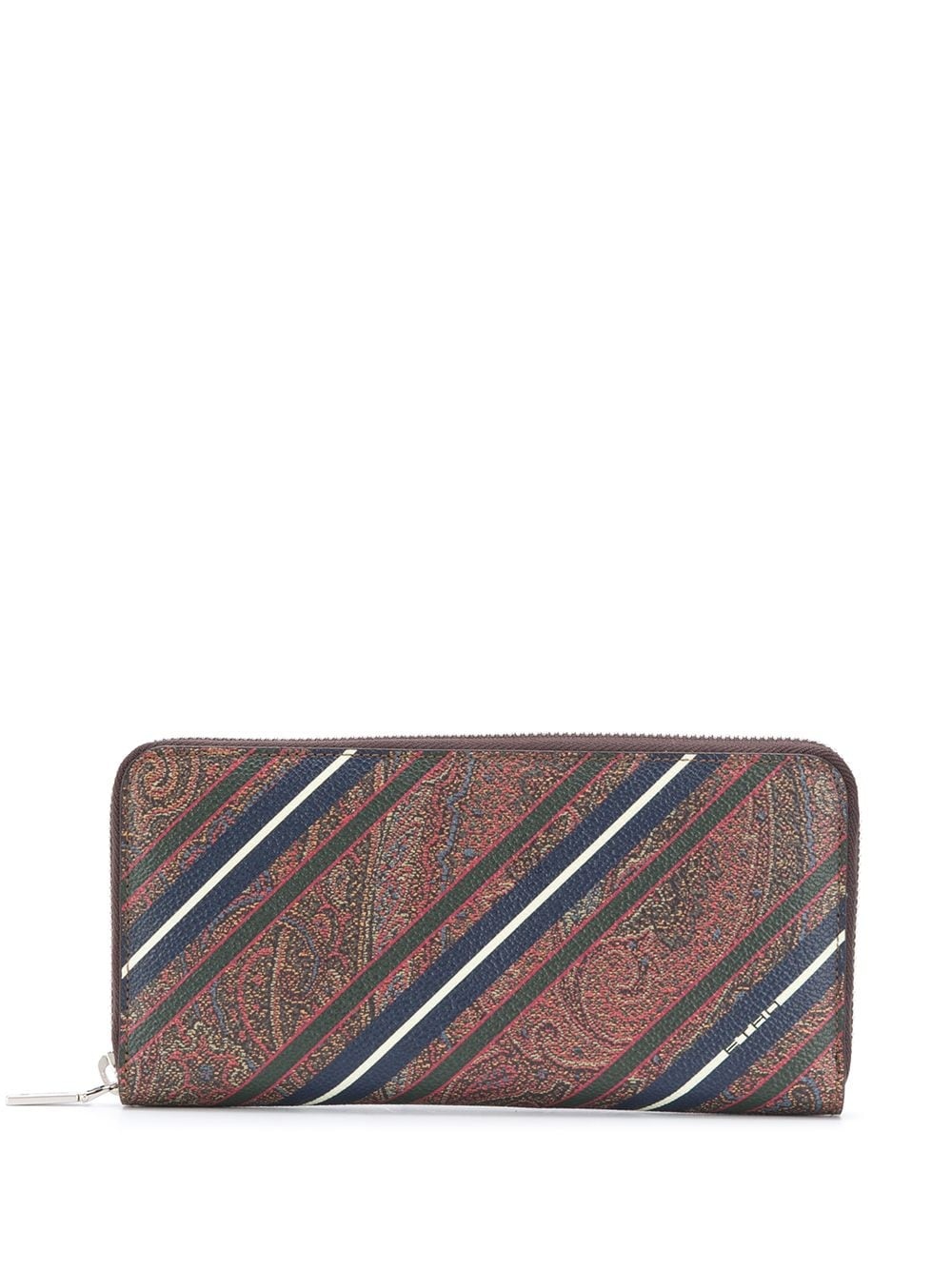 striped paisley-print continental wallet - 1