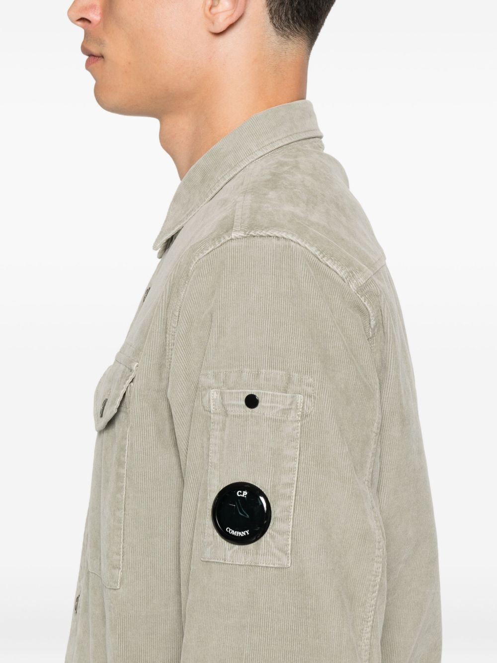 Lens-detail corduroy shirt - 5