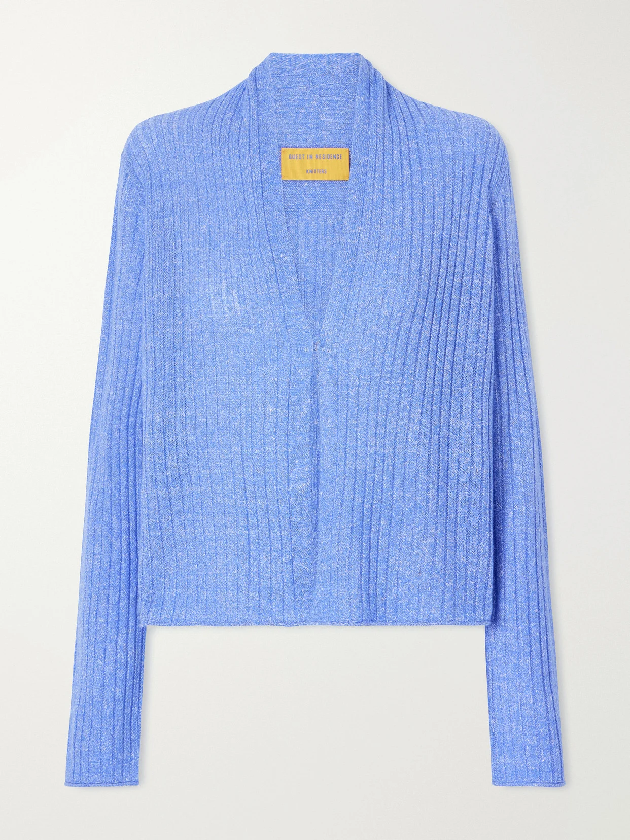 Stealth Ribbed Cashmere And Linen-blend Cardigan - 1