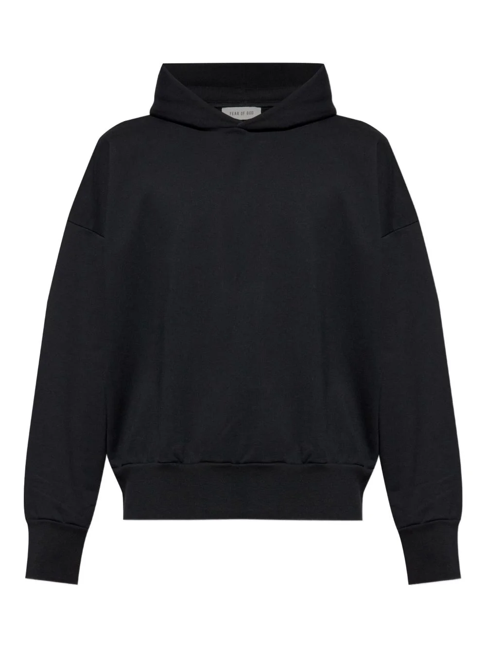 dropped-shoulder cotton hoodie - 1