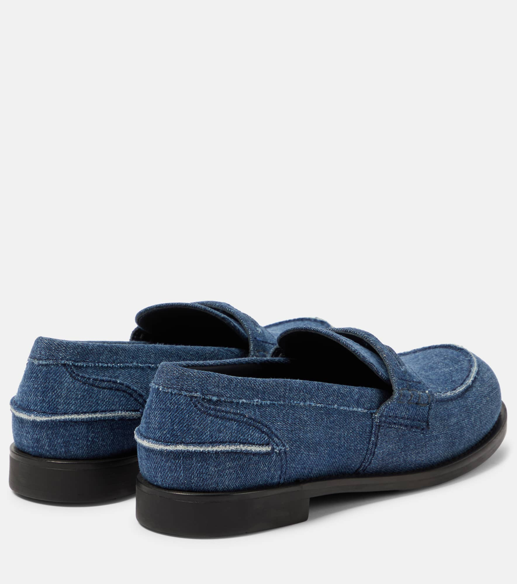 Logo denim loafers - 3