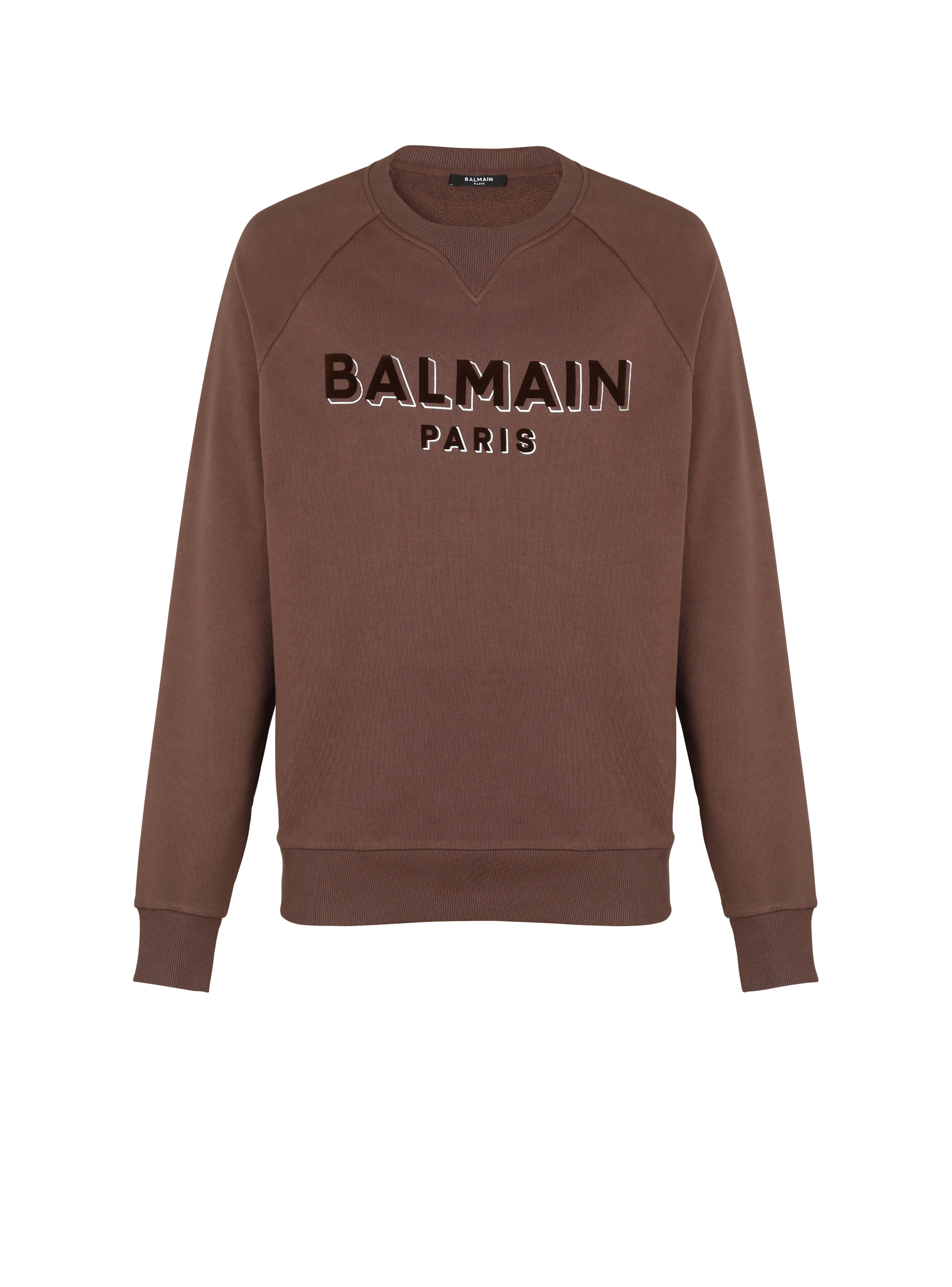Flocked Balmain logo sweatshirt - 1