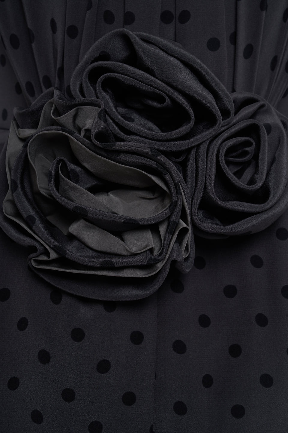 POLKA DOT PRINT SILK BUSTIER DRESS - 3