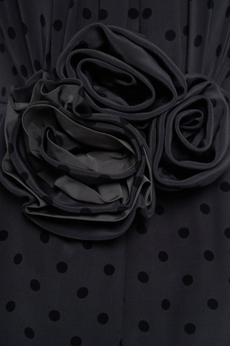 POLKA DOT PRINT SILK BUSTIER DRESS 3