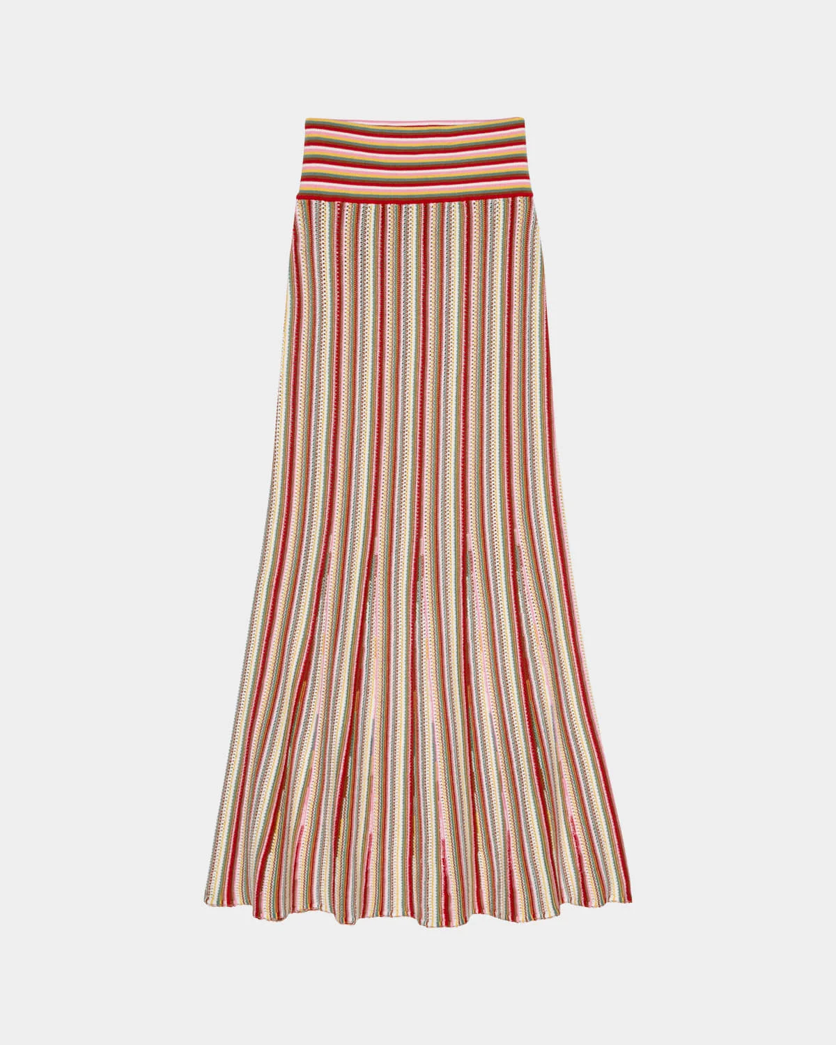 Nari Stripe Crochet Maxi Skirt - 1