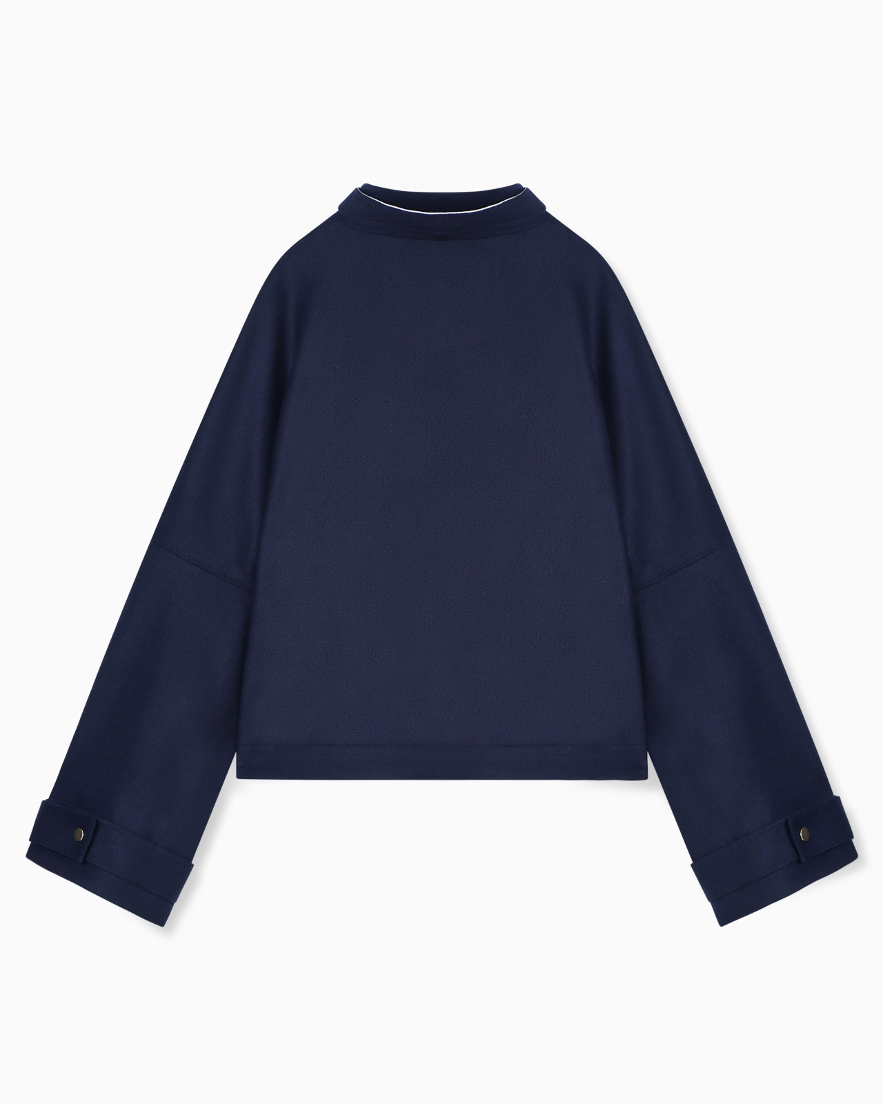 TWO-TONE VIRGIN WOOL PEA COAT - 3