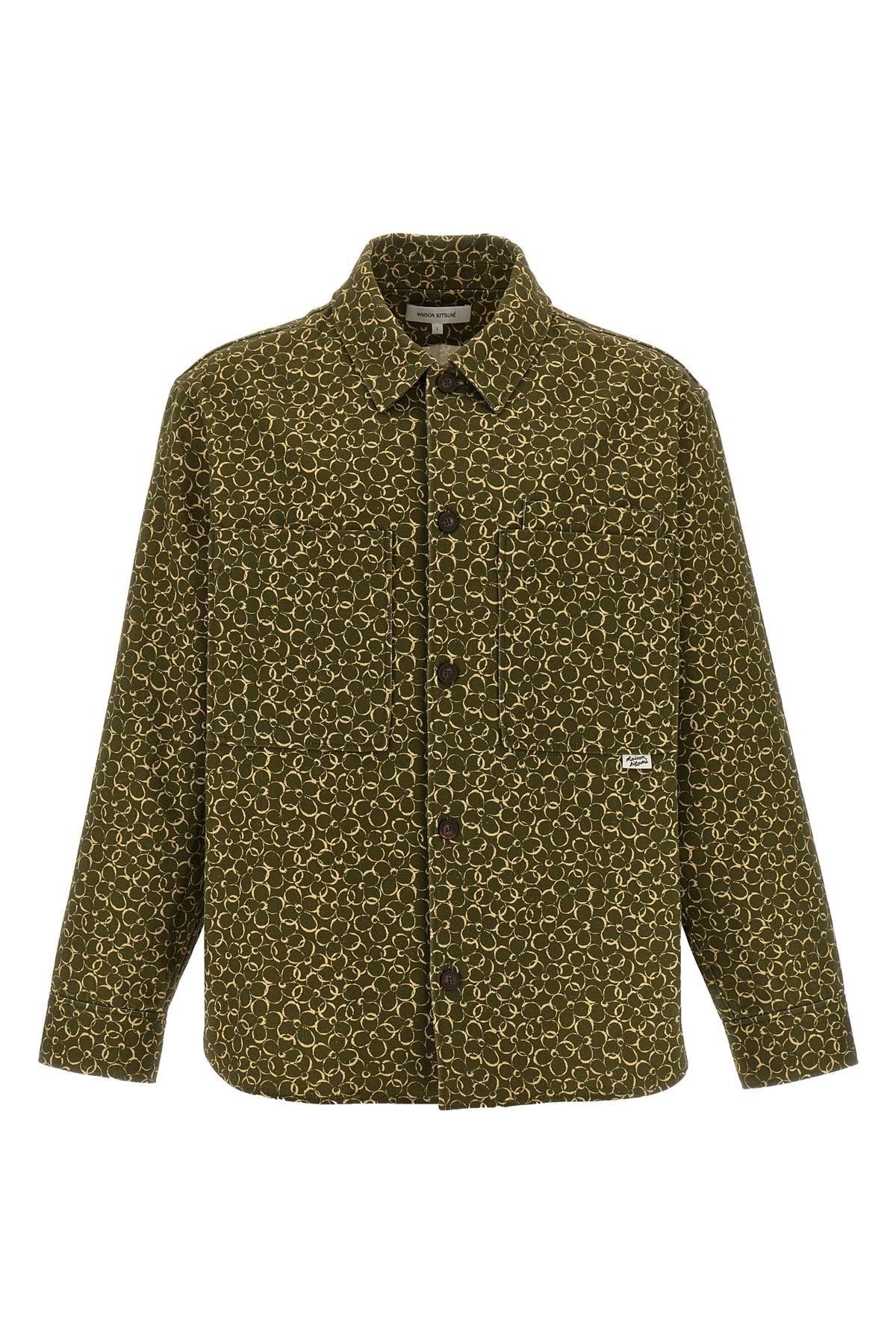 Tシャツ・カットソー MAISON KITSUNE Floral print overshirt (MM00401WW4017 O360) Maison Kitsuné Floral print overshirt | julianfashion