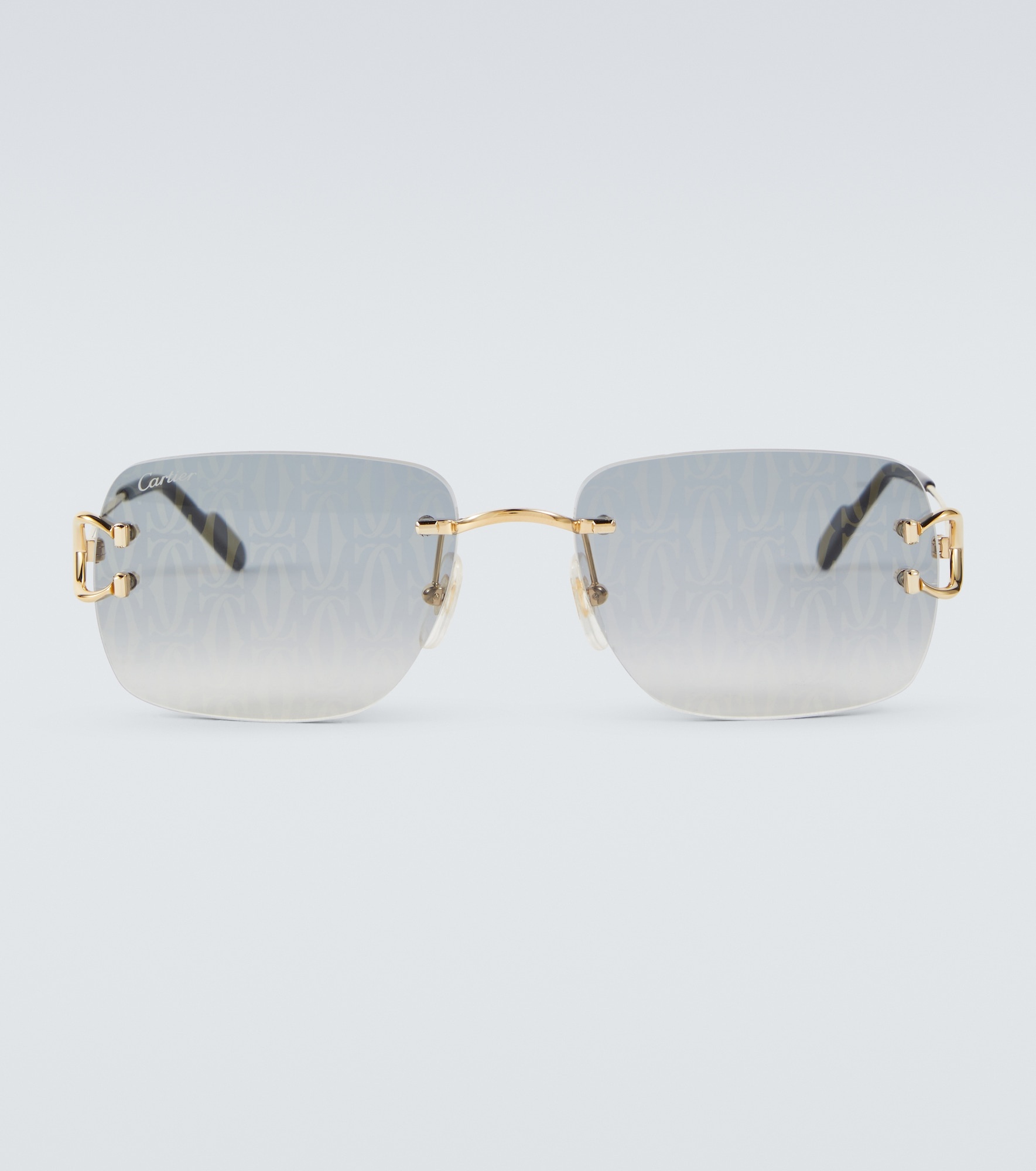 Monogram rectangular sunglasses - 1