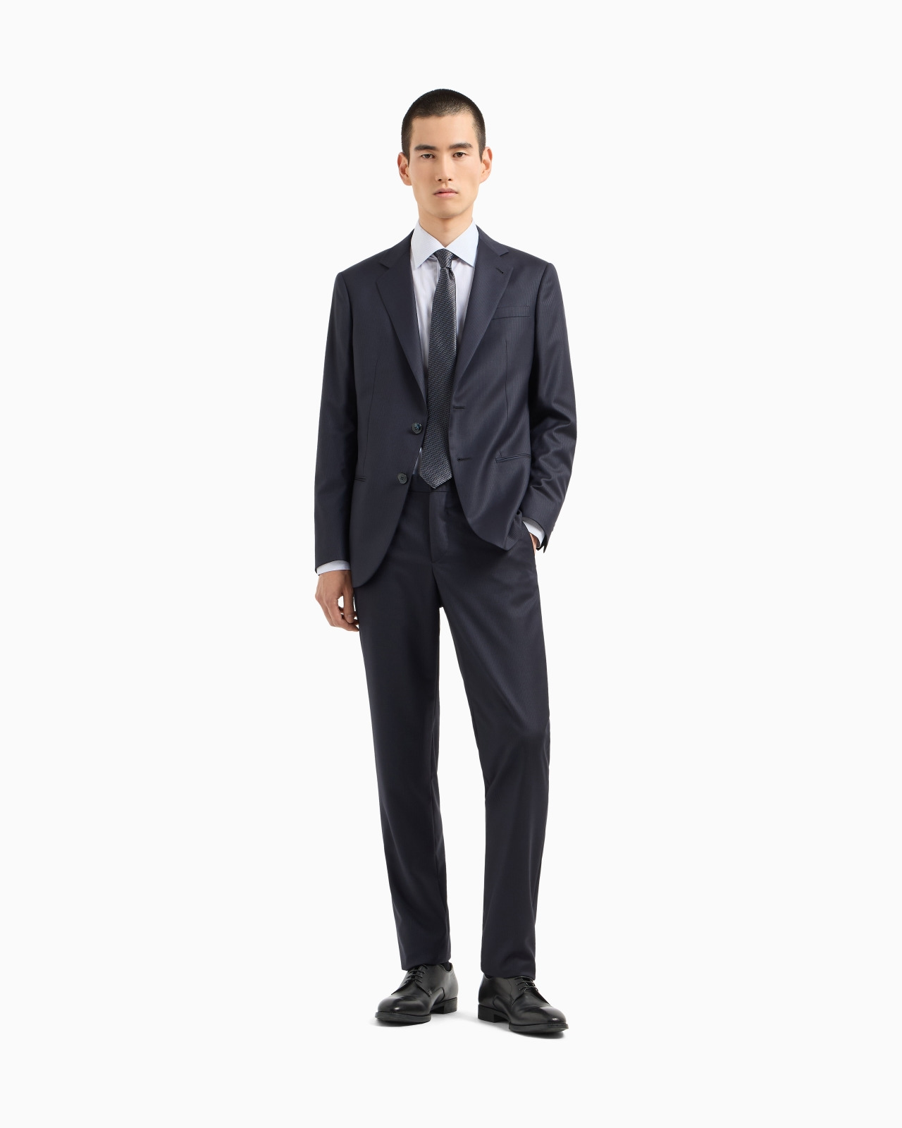 Regular-fit shirt in luxury cotton with a micro-pattern - 2