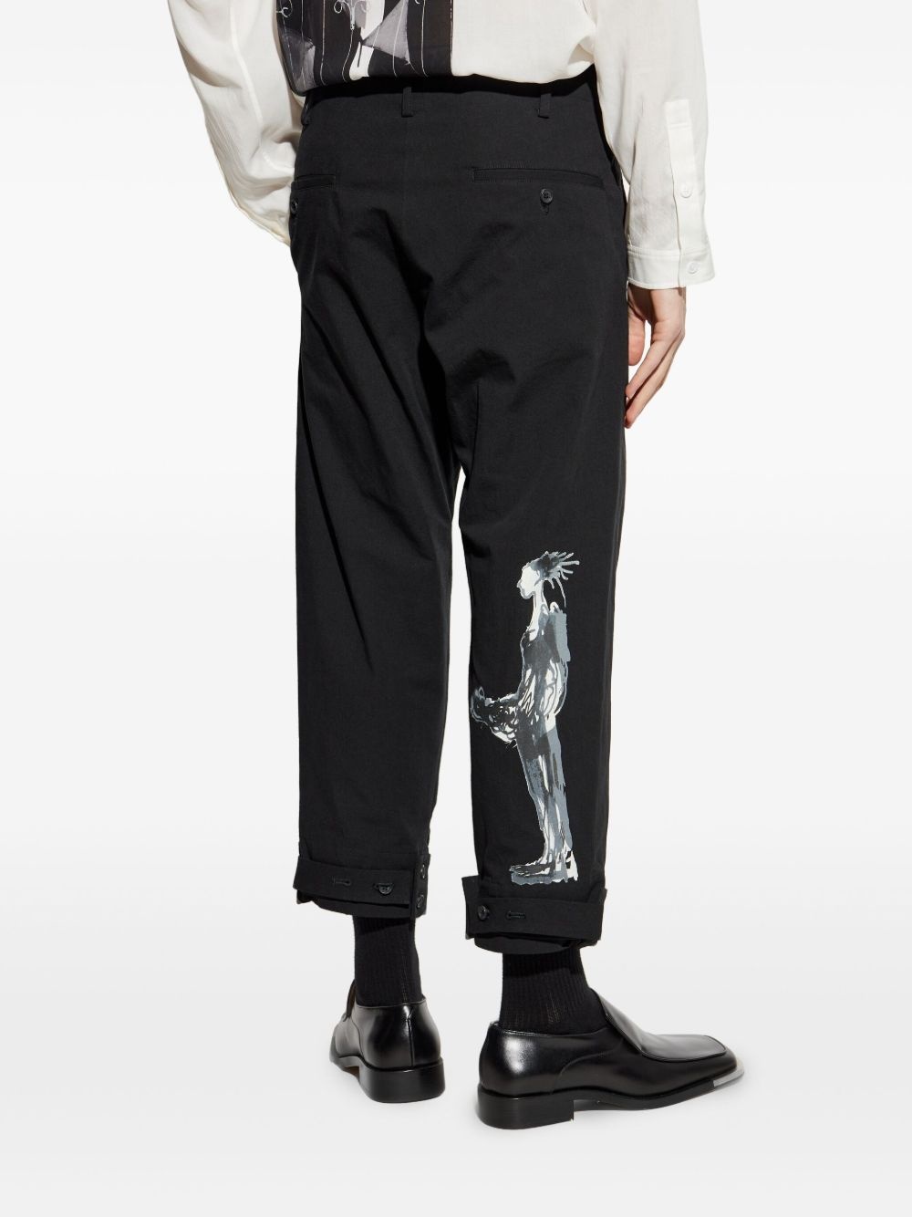 cotton-blend trousers - 4