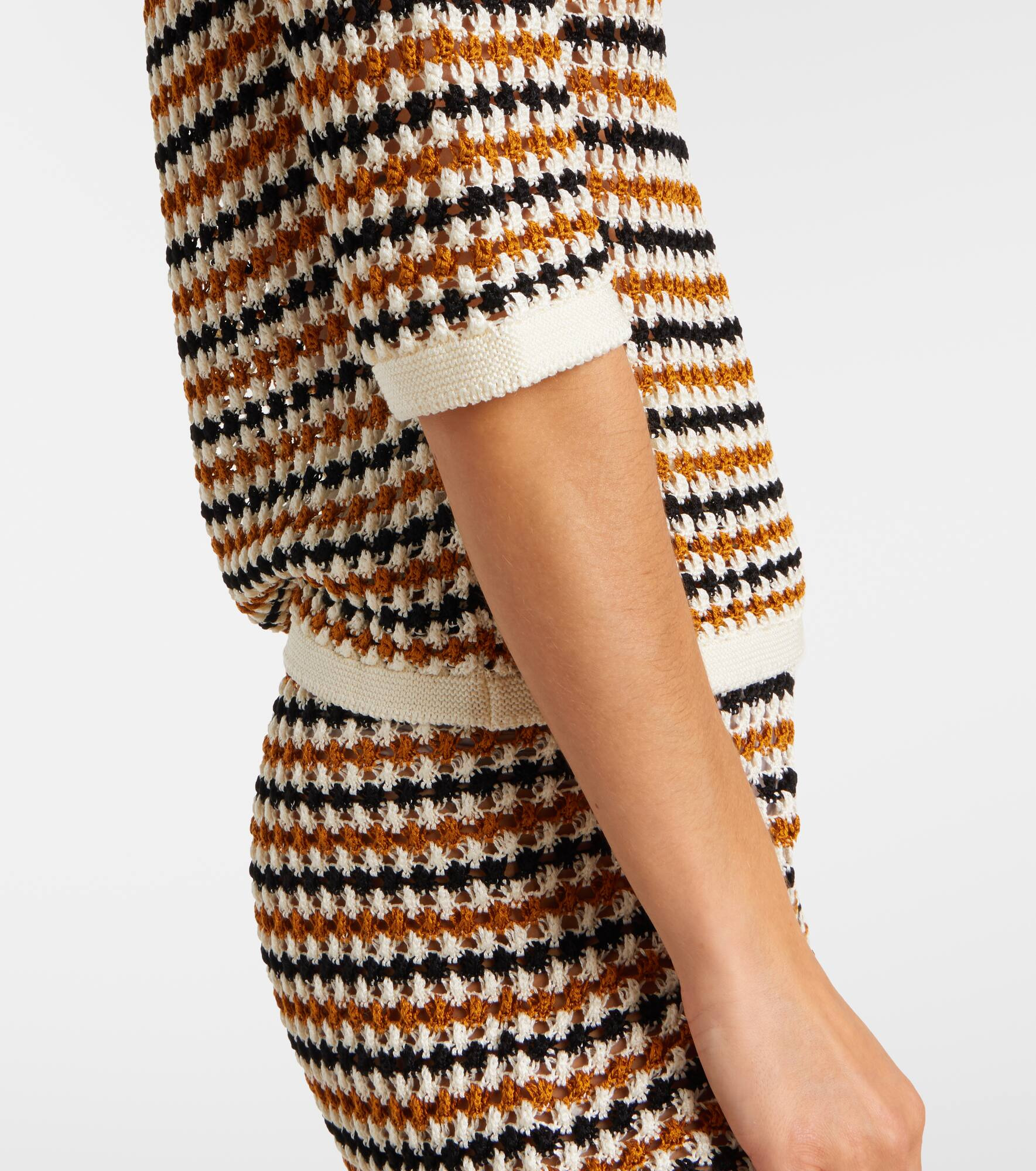 Comeback open-knit cotton-blend polo shirt - 5