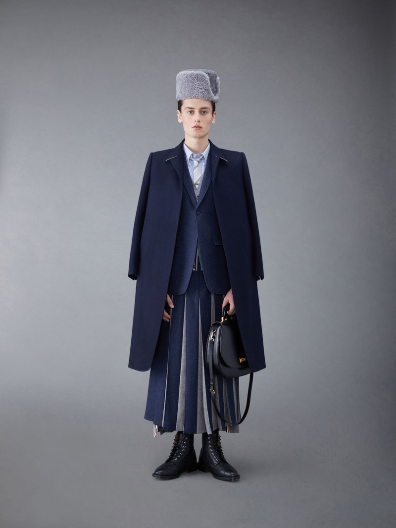 Wool Low Rise Ankle Length Pleated Skirt 4