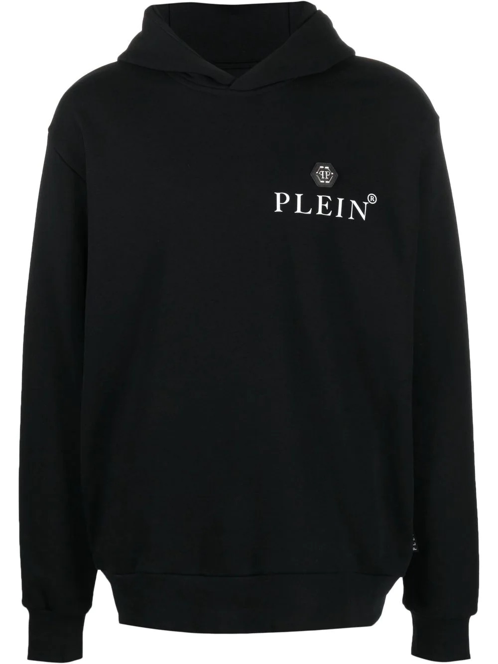 logo-print long-sleeve hoodie - 1