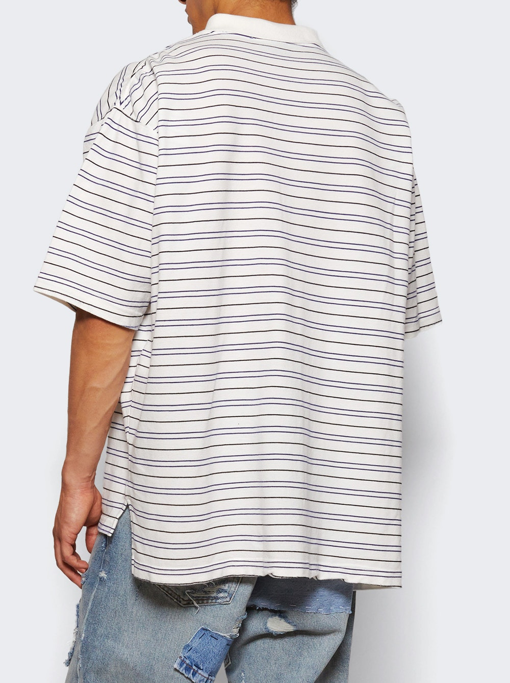 Short Sleeve Regular Polo White And Blue - 4