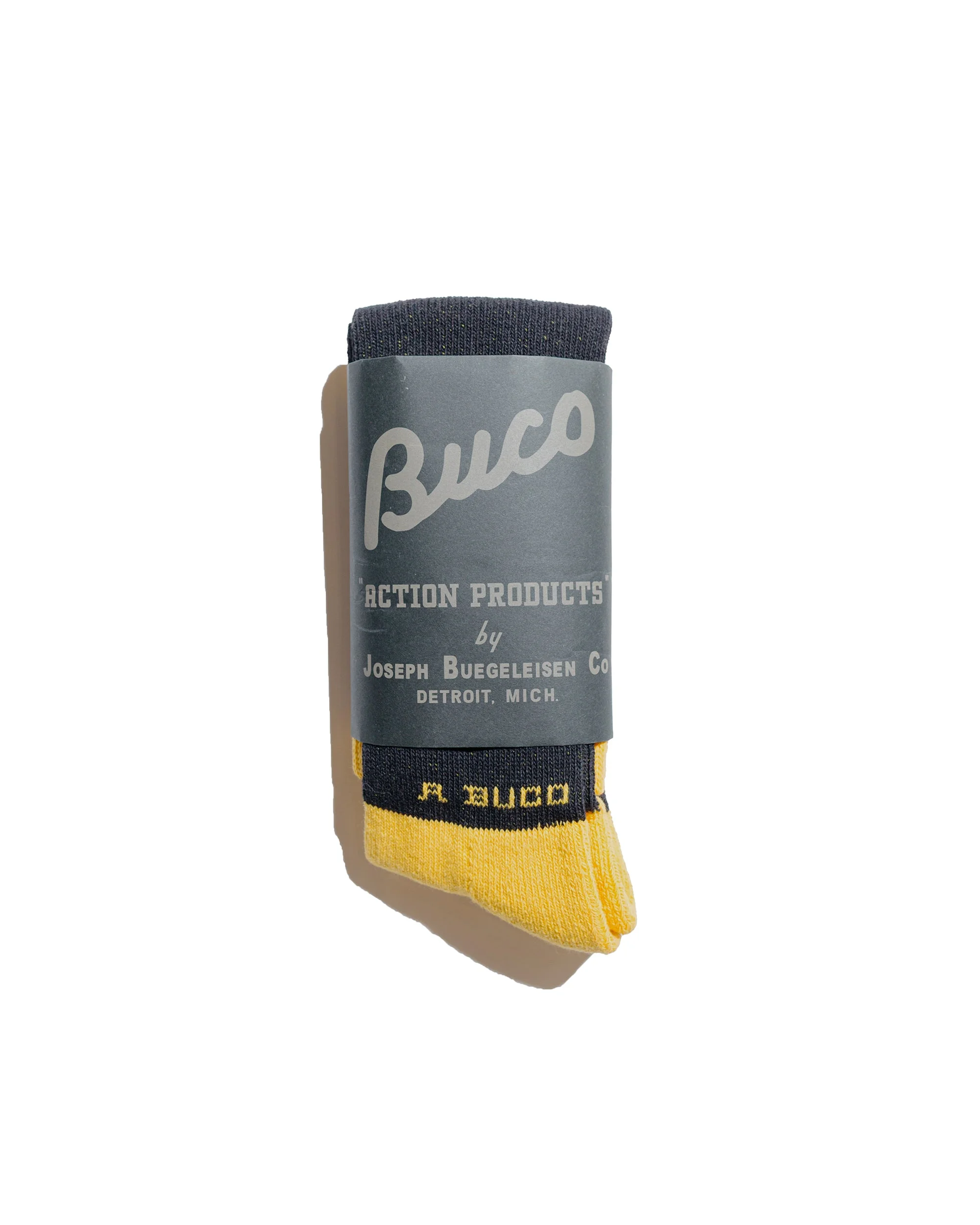 The Real McCoy’s BA23105 Buco Striped Action Socks Yellow/Black - 1